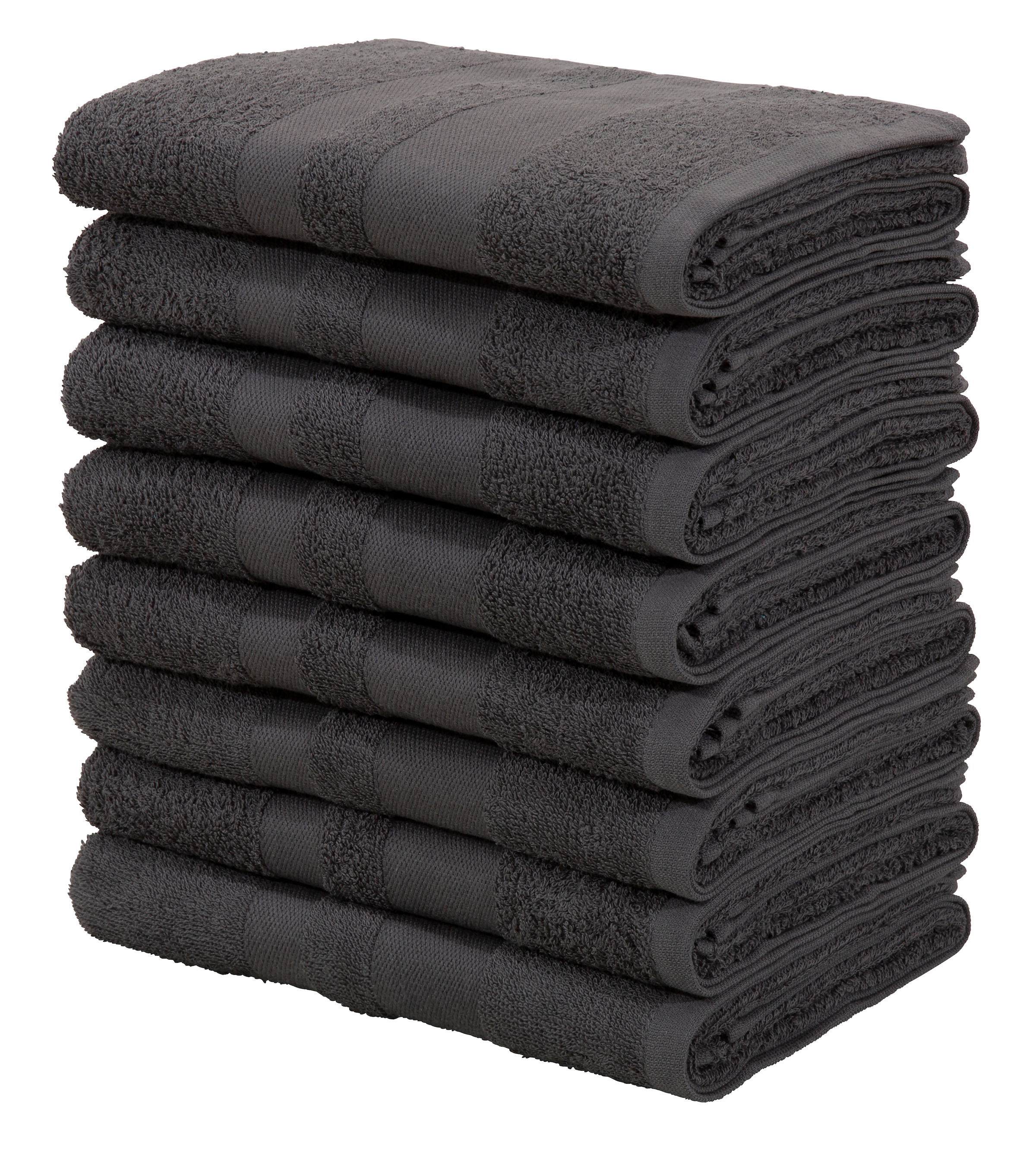 OTTO home Handtücher "Vanessa, 8 Handtücher, 50x100cm, in Standard- und Premium-Qualität" Handtücher mit Bordüre, 100% Baumwolle, einfarbig, weich