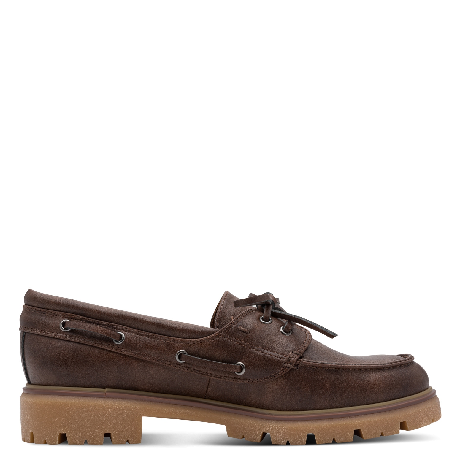 MARCO TOZZI Schnürschuh  , Blockabsatz, Bootsschuh, Halbschuh in veganer Verarbeitung