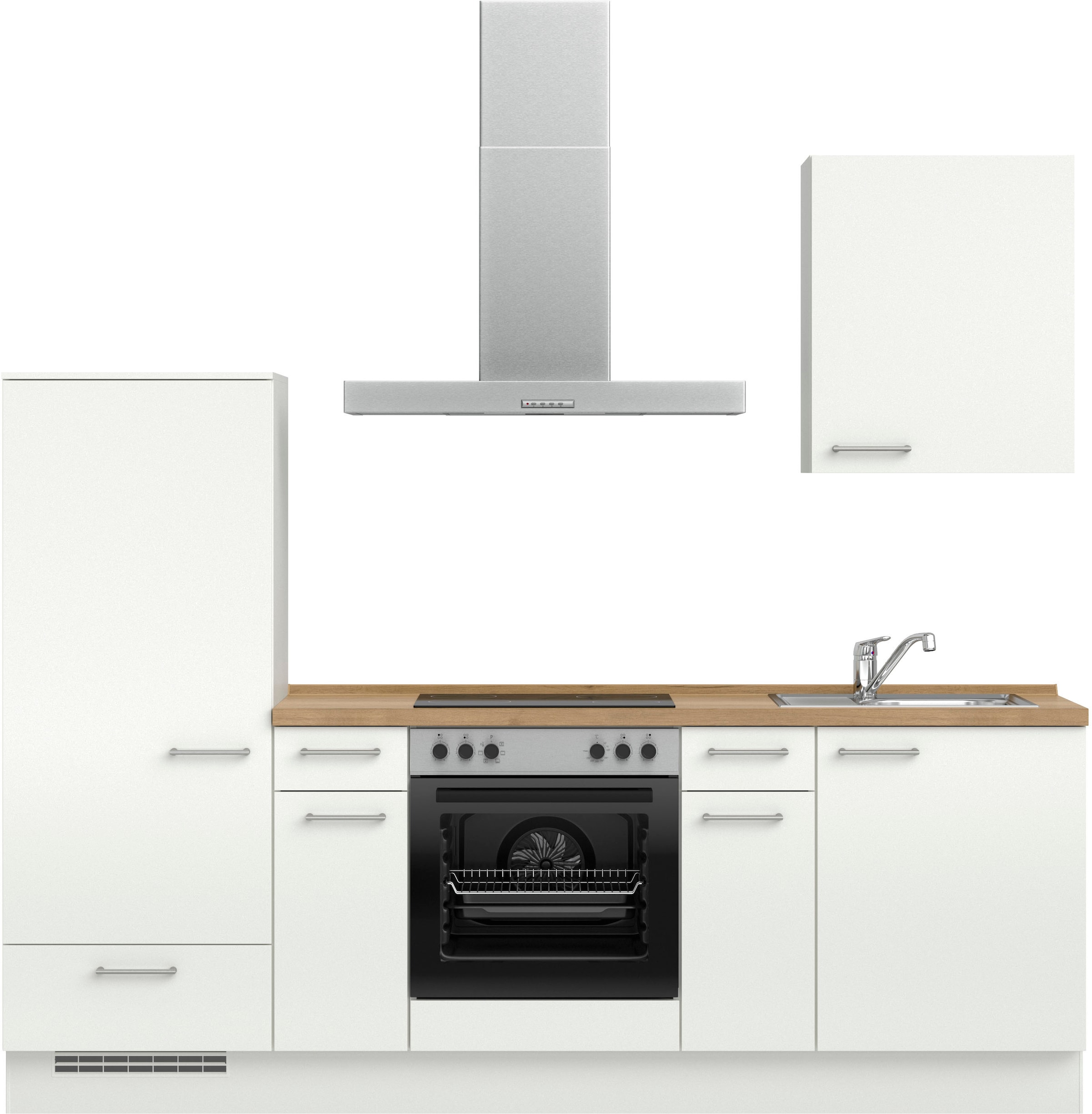 nobilia® Küchenzeile »"Laser I"«, vormontiert, Ausrichtung wählbar, Breite 240 cm, wahlw. mit E-Geräten