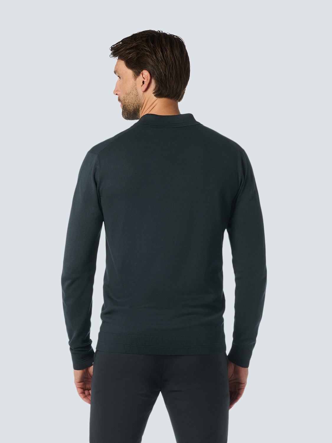 NO EXCESS Rundhalspullover »No Excess Polo-Pullover mit halbem Reißverschluss«