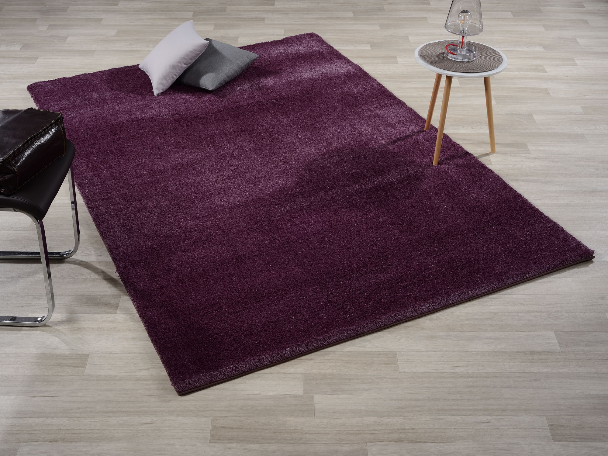 GALLERY M branded by Musterring Hochflor-Teppich "Solo" rechteckig 30 mm Höhe besonders weich durch Microfaser, Wohnzimmer