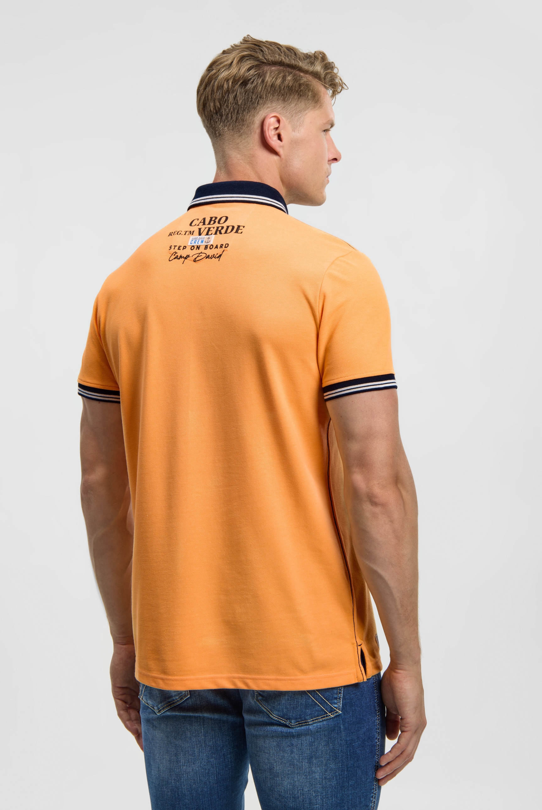 CAMP DAVID Poloshirt mit Seitenschlitze