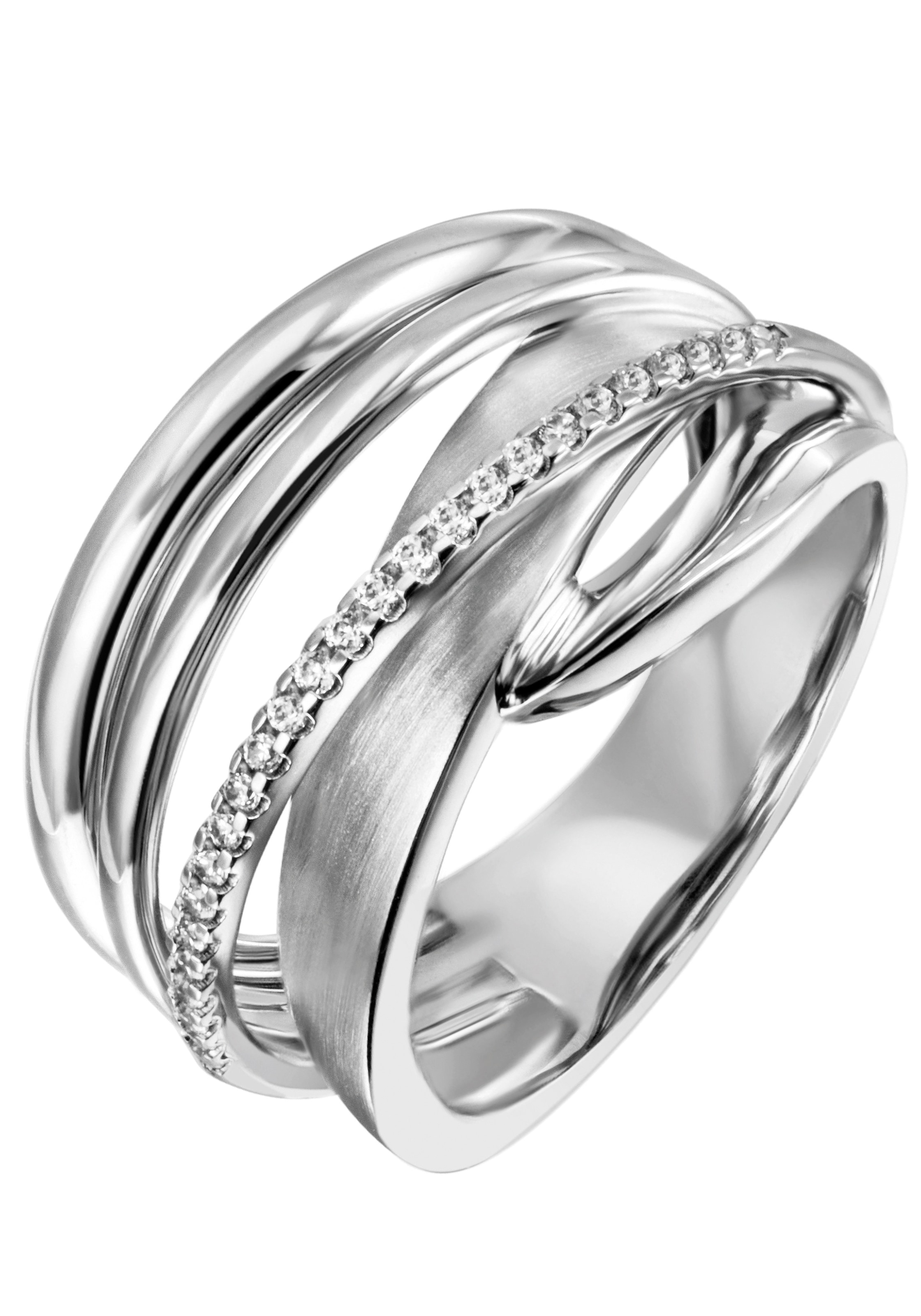 Fingerring »Schmuck Geschenk Silber 925 Silberring«, mit Zirkonia (synth.)