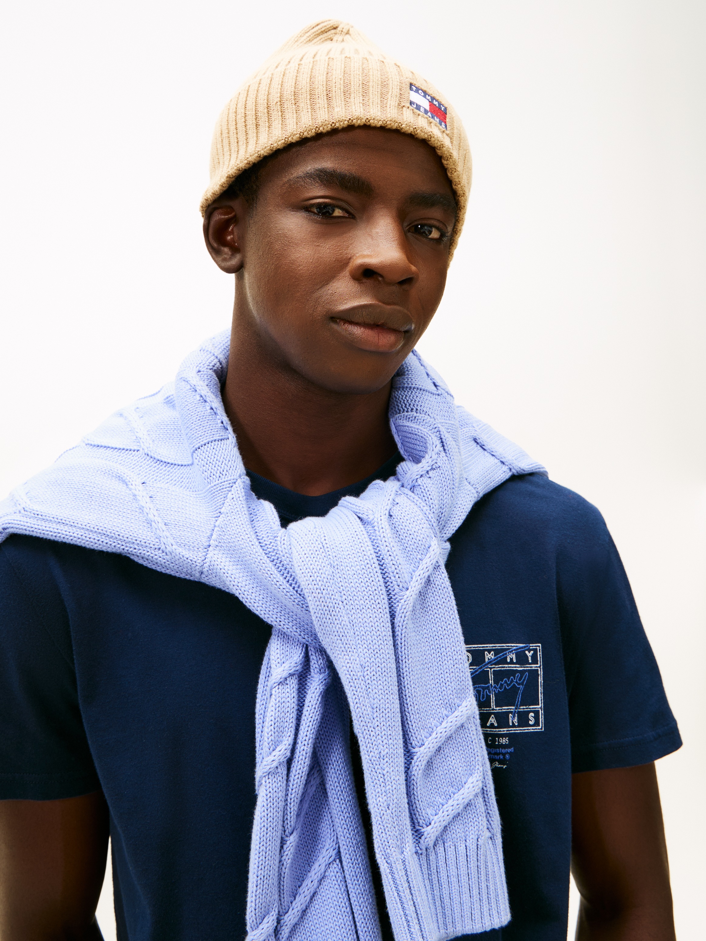 Tommy Jeans Beanie "TJM HERITAGE CORE" Rippstrick, Umschlag, normale Passfo günstig online kaufen