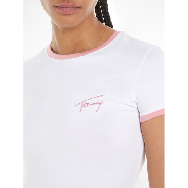 Tommy Jeans T-Shirt »TJW SLIM SIGNATURE TEE SS«, mit Rundhalsausschnitt für  bestellen | BAUR