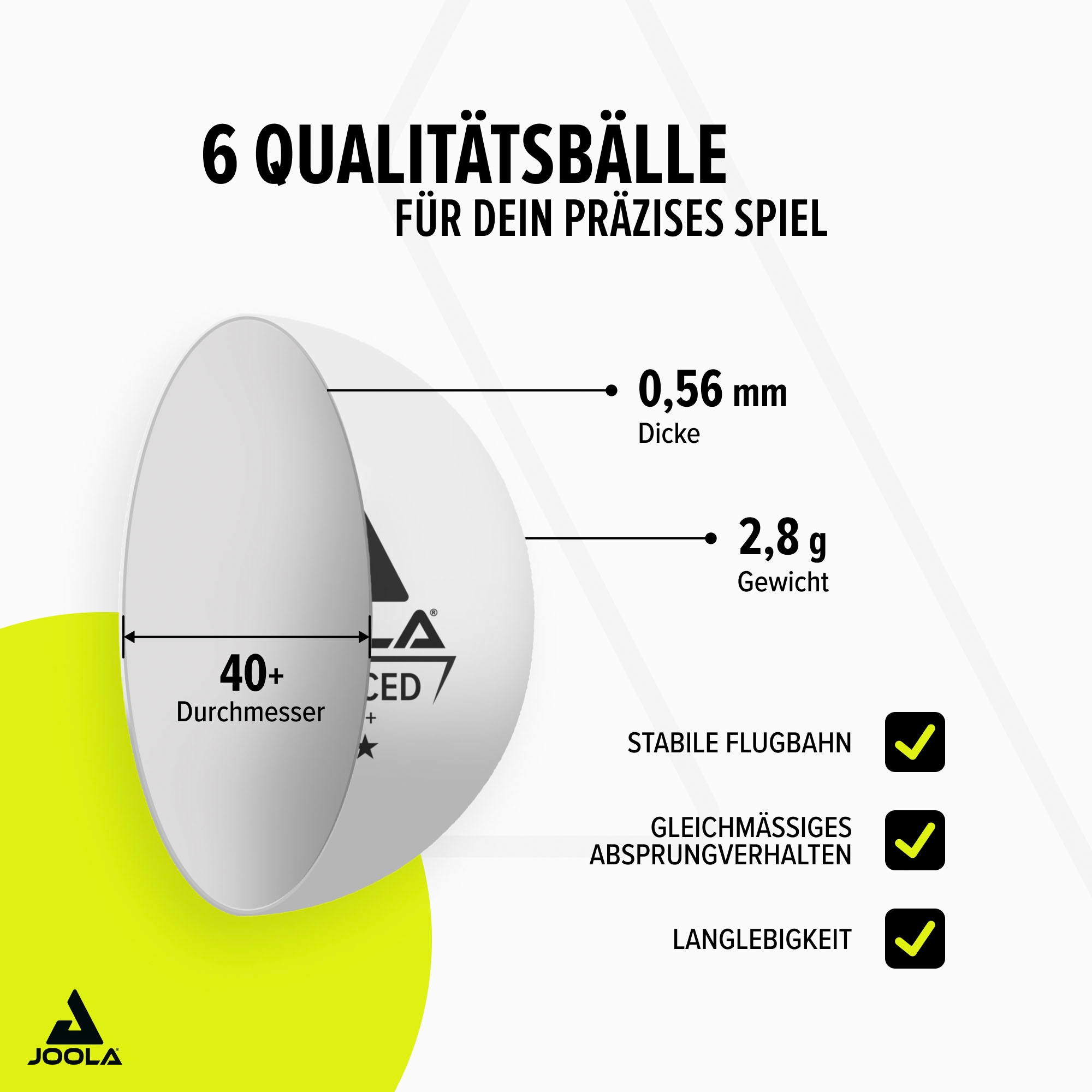 Joola Tischtennisschläger »TT-Set Family Advanced«, (Set, mit Bällen-mit Schlägerhülle)