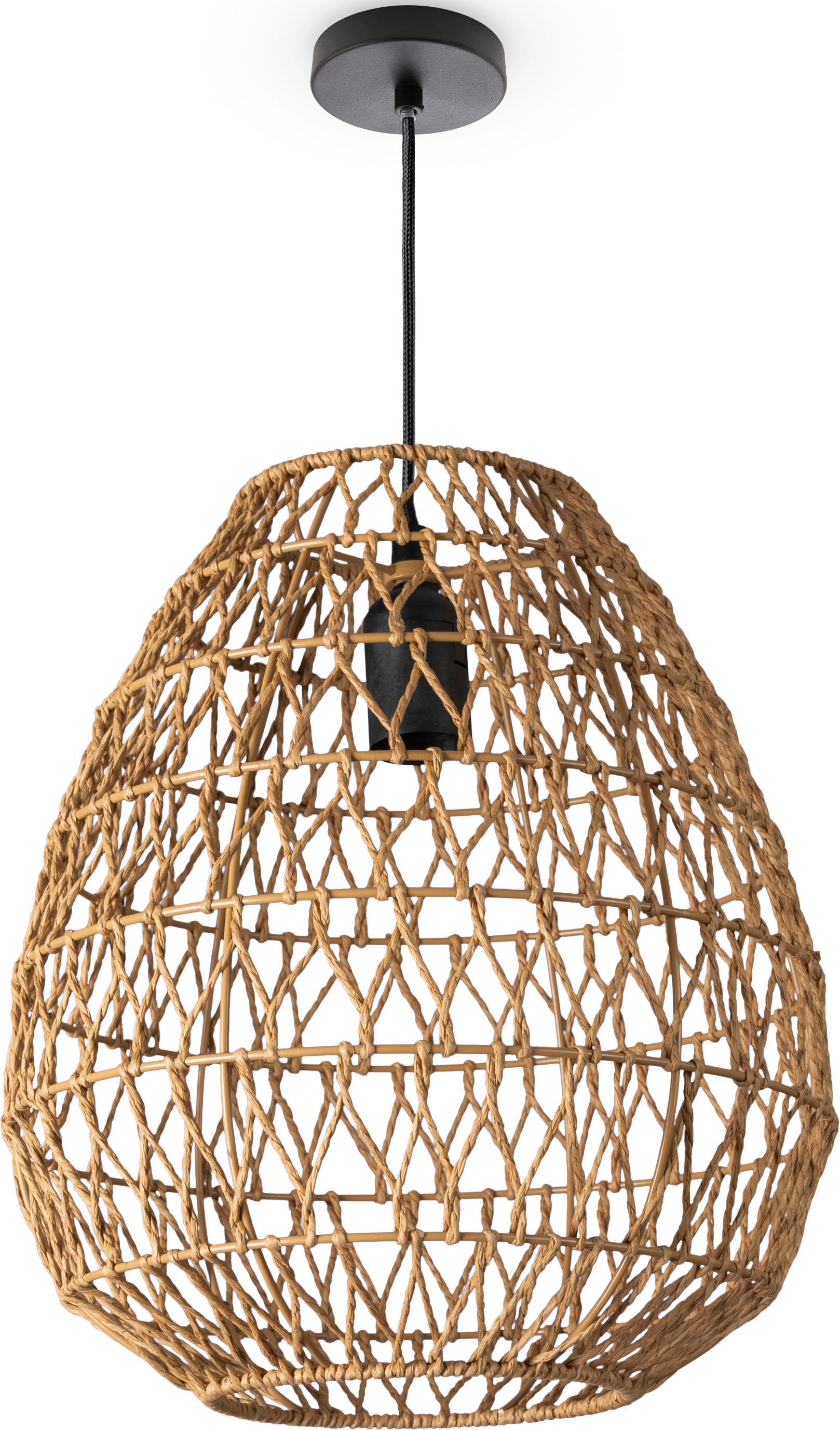 Paco Home Pendelleuchte »KAGEEG«, Korb Hängeleuchte Rattan Optik Boho  Esszimmerlampe E27 Skandi | BAUR