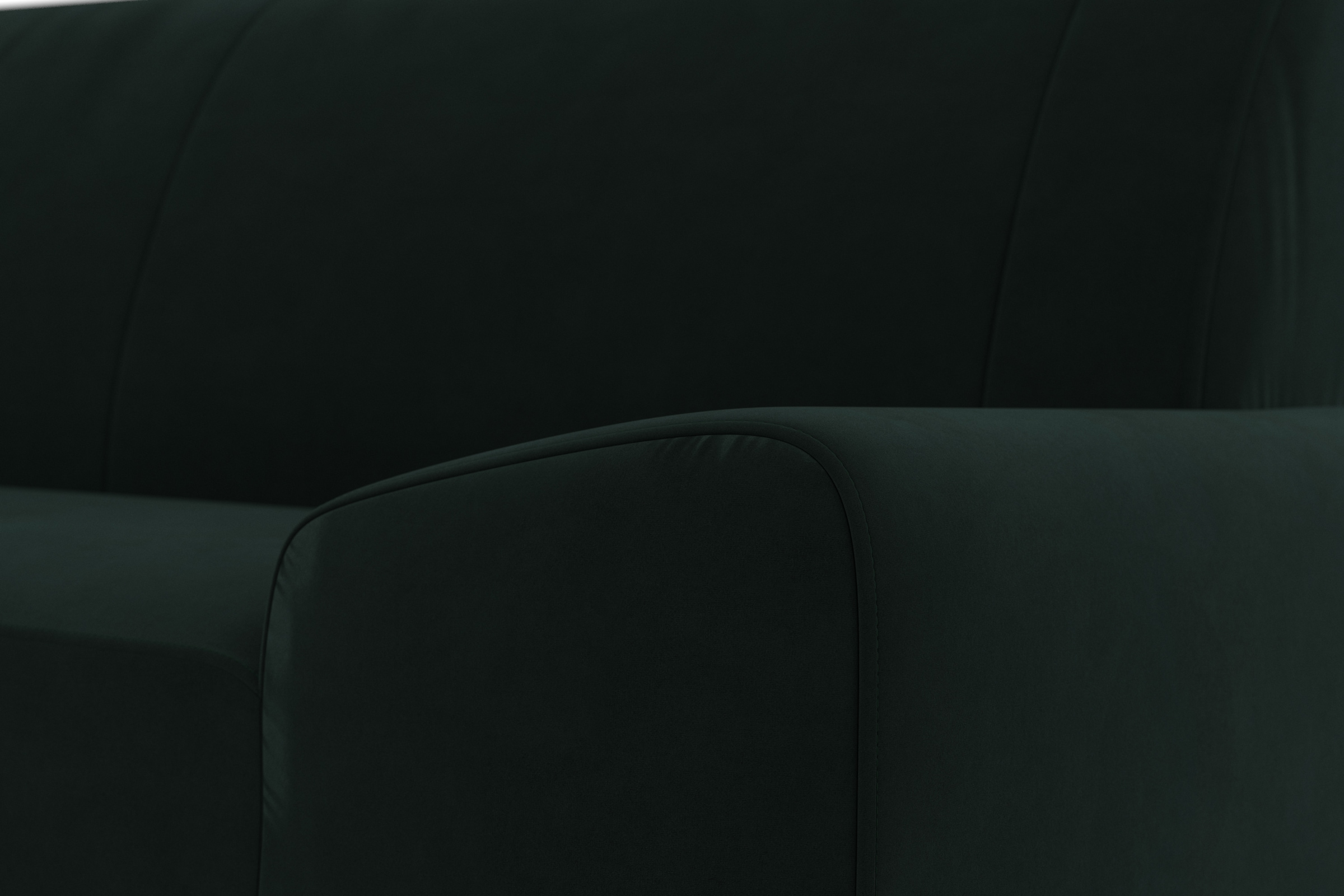 DOMO collection Ecksofa »Anzio L-Form, whlw. Bettfunktion, Federkern, hochwertig, Breite 271 cm«, Ohne Bettfunktion, Recamiere links, Samtoptik, grün