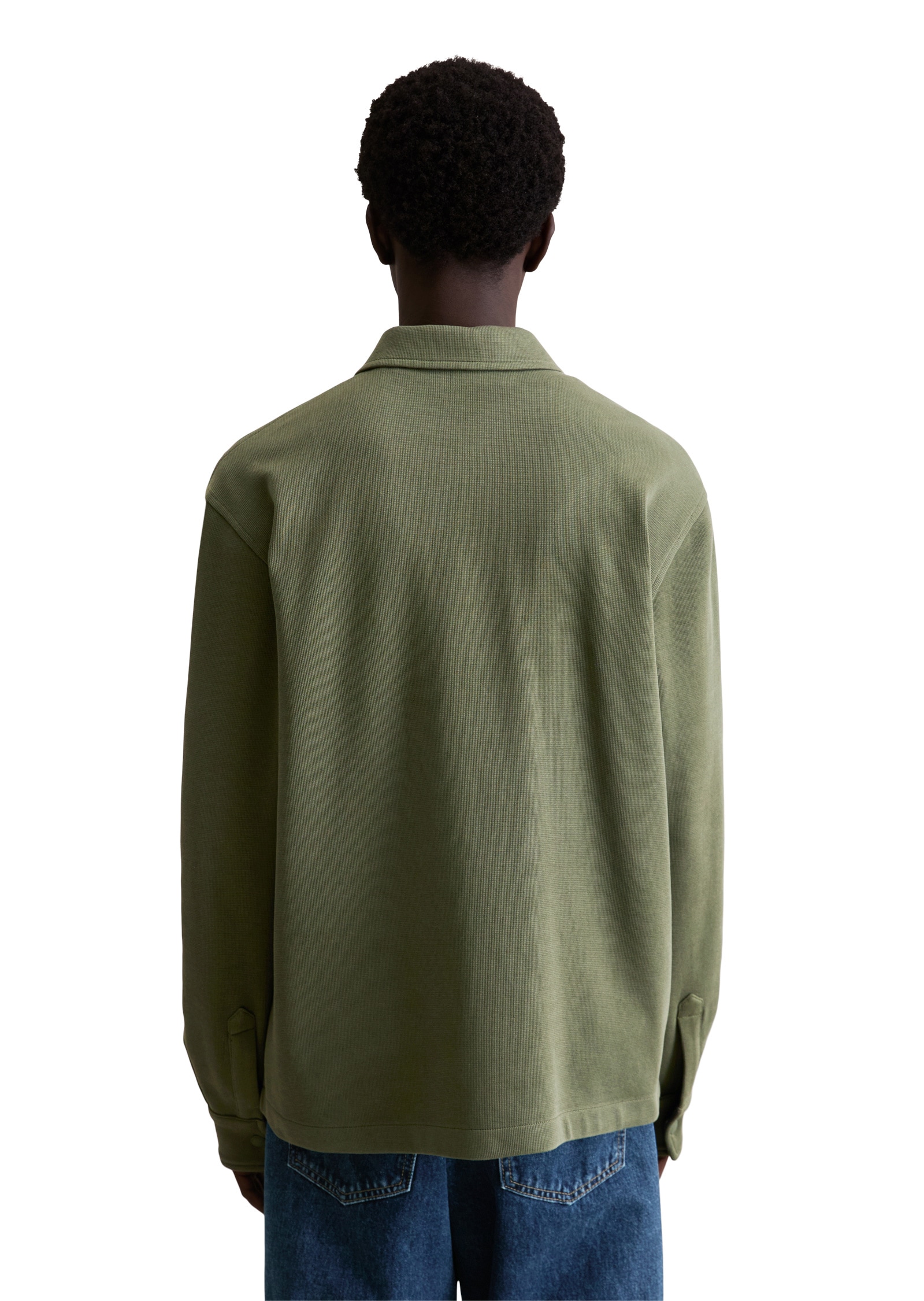 Marc O'Polo DENIM Kurzjacke »aus Bio-Baumwolle mit feiner Struktur« ohne Kapuze