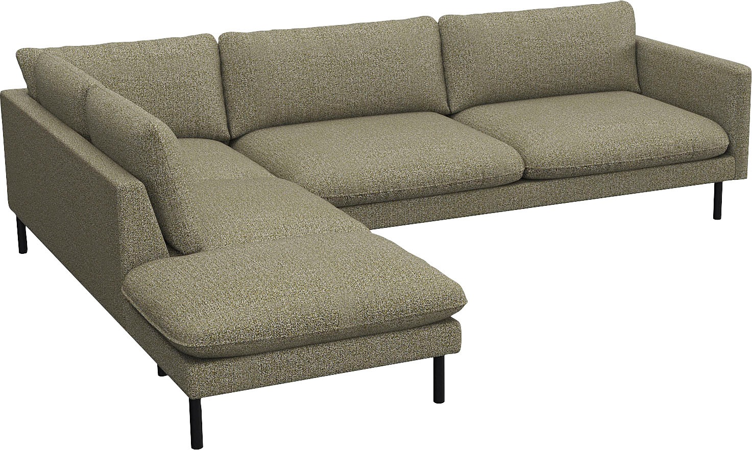 FLEXLUX Ecksofa »Bolzano, elegant und bequem, L-Form«, Sitzaufbau mit Kaltschaum & Stahl-Wellen, lose Sitz -& Rückenkissen