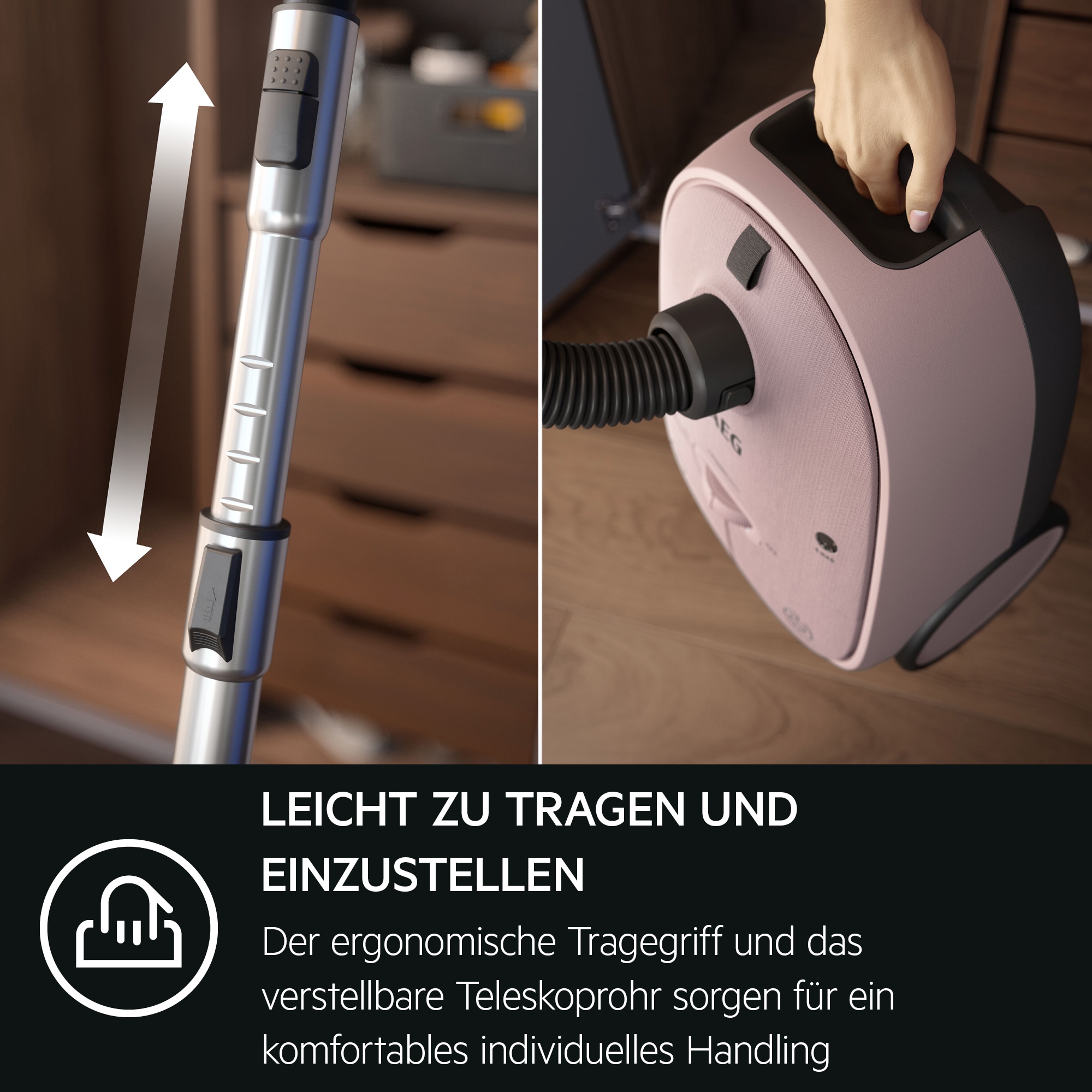 AEG Bodenstaubsauger »CLEAN 6000 (AB61C2ÖKO/AB61C1WP/AB61C2DBS) , hohe Saugleistung,« 750 W mit Beutel inkl. Zusatzdüsen