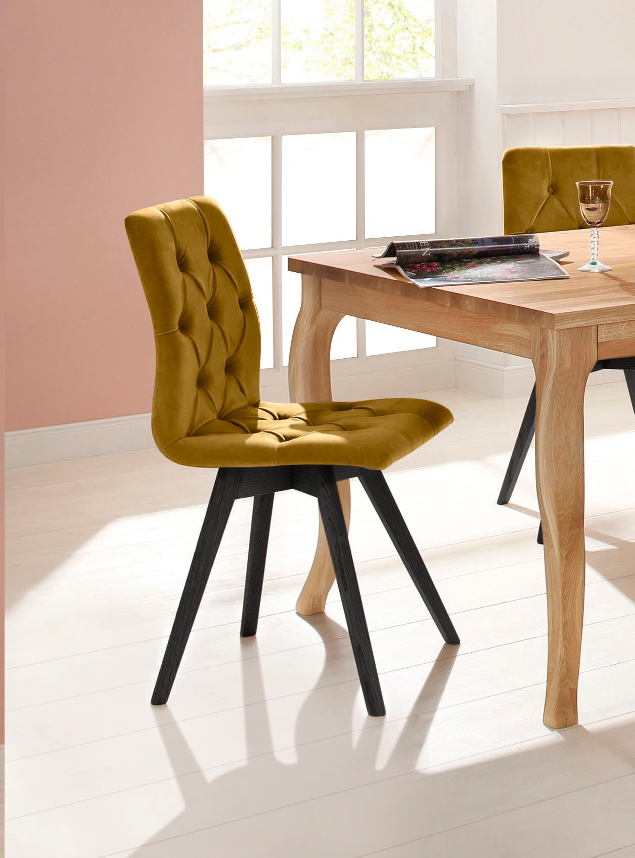 OTTO home Esszimmerstuhl "Rania" (Set) 2 Stk.mit Massivholzbeinen günstig online kaufen