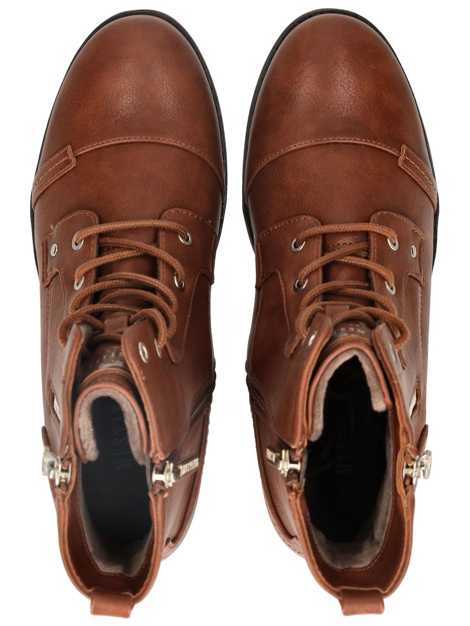 Mustang Shoes Schnürstiefelette »Mustang Shoes Stiefelette Lederimitat«