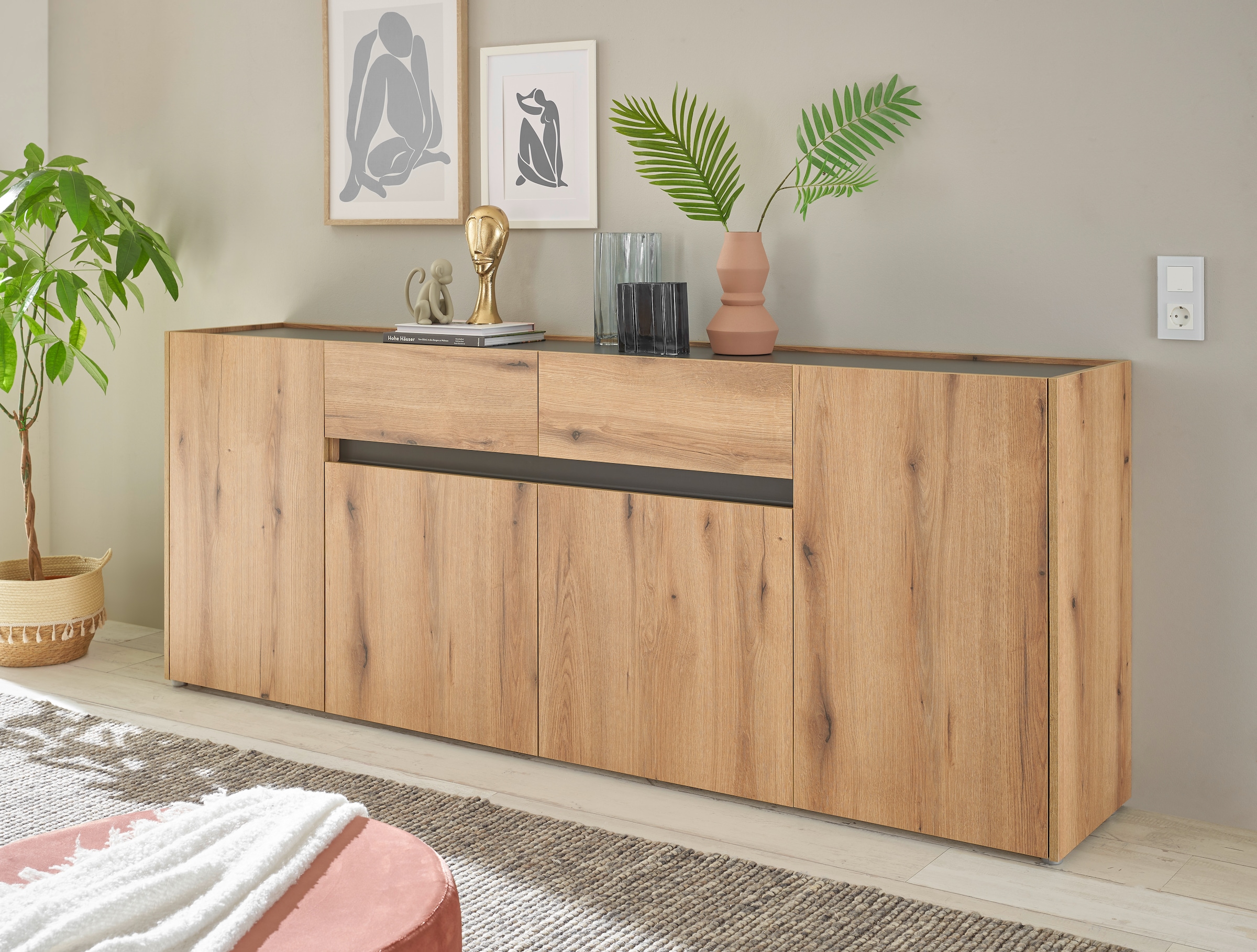 Home affaire Sideboard "City/Giron, moderner Schrank, Kommode, Stauraumschr günstig online kaufen