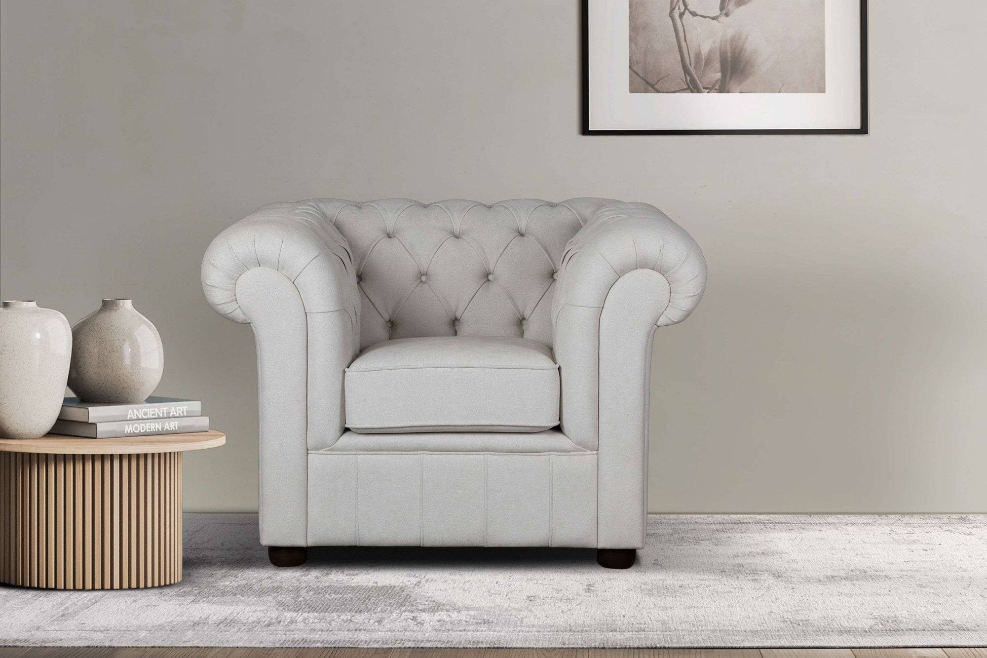 Home affaire Sessel "CHARENTE, Chesterfield, Wellenfederung, Maße B/T/H: 10 günstig online kaufen