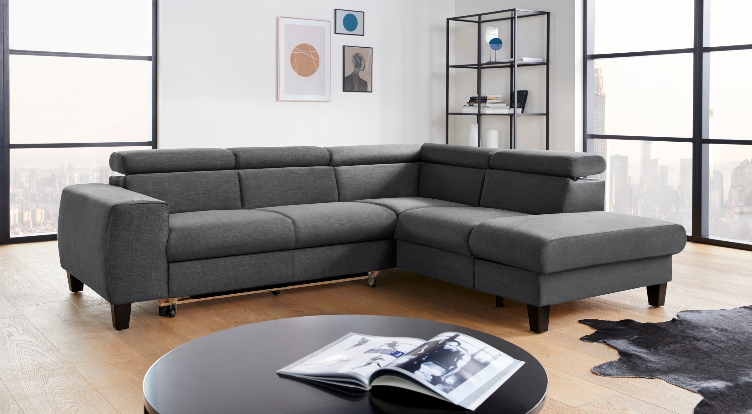 COTTA Ecksofa "Morven L-Form" wahlweise mit Bettfunktion, Bettkasten & Wire günstig online kaufen