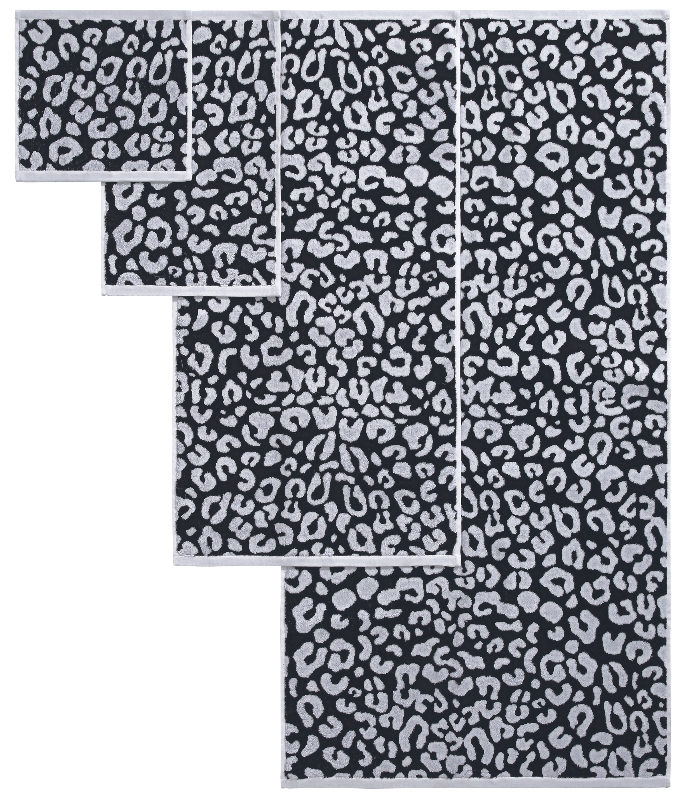 OTTO home Handtuch Set »Regona Leo, 8 tlg. Set, Premium Handtücher, 100% Baumwolle, 550 gr/m²« 8 Frottier Animal Print, Duschtücher, Handtücher, Gästetücher, Seiftücher