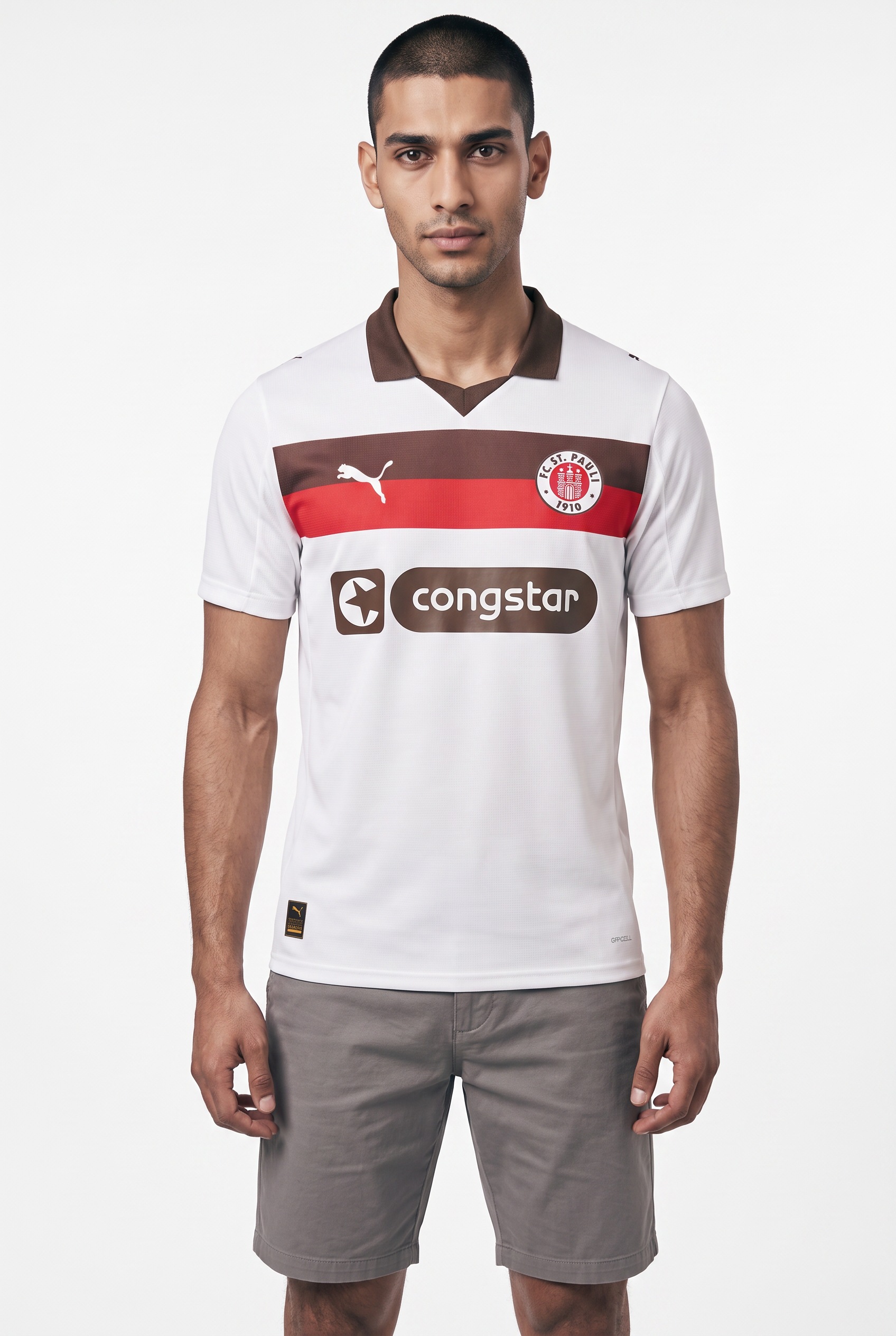 PUMA Poloshirt "FCSP AWAY JERSEY" Regular Fit, mit normalem Kragen, DryCELL Technologie, atmungsaktiv