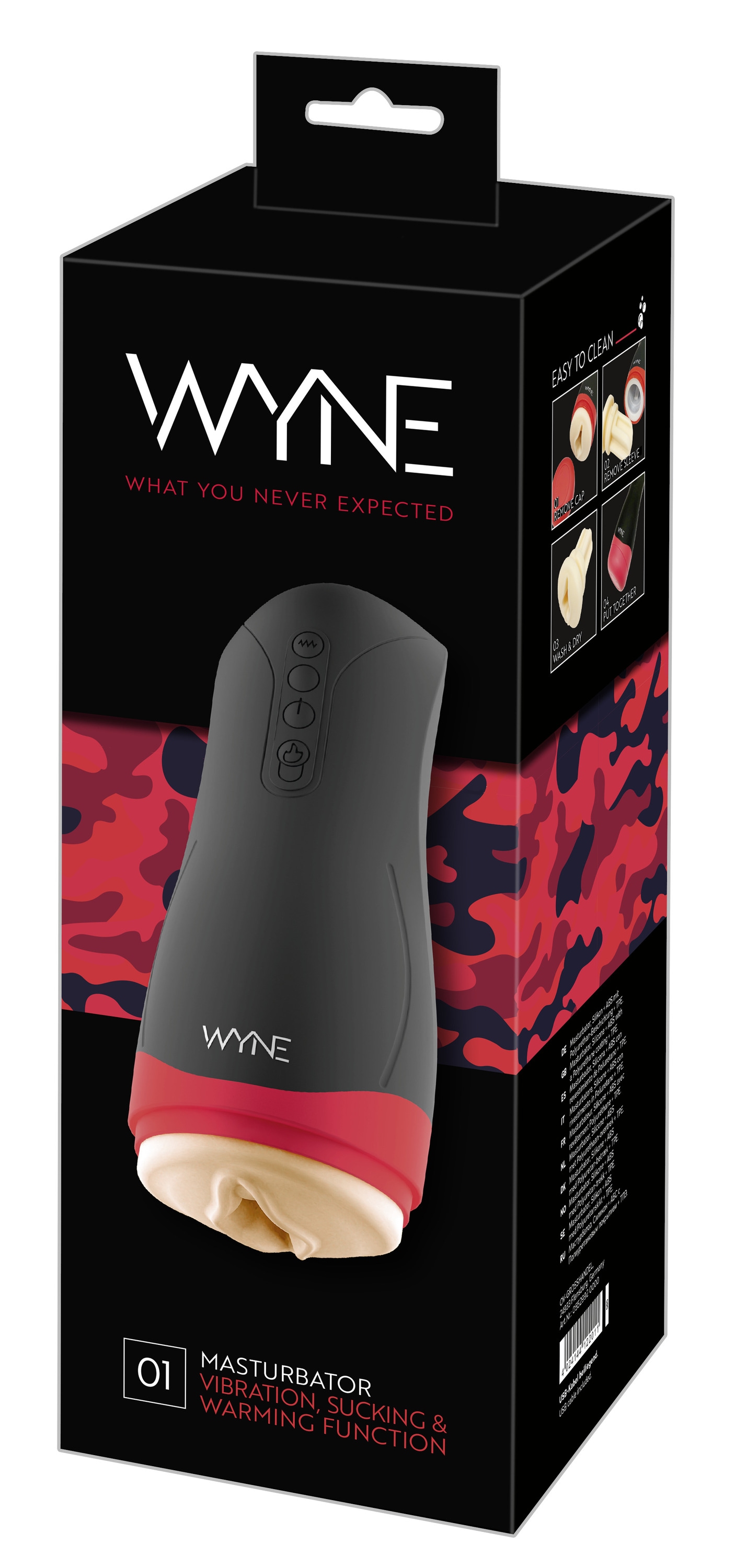 WYNE Masturbator »Masturbator mit Vibration und Heizfunktion Masturbator 01«