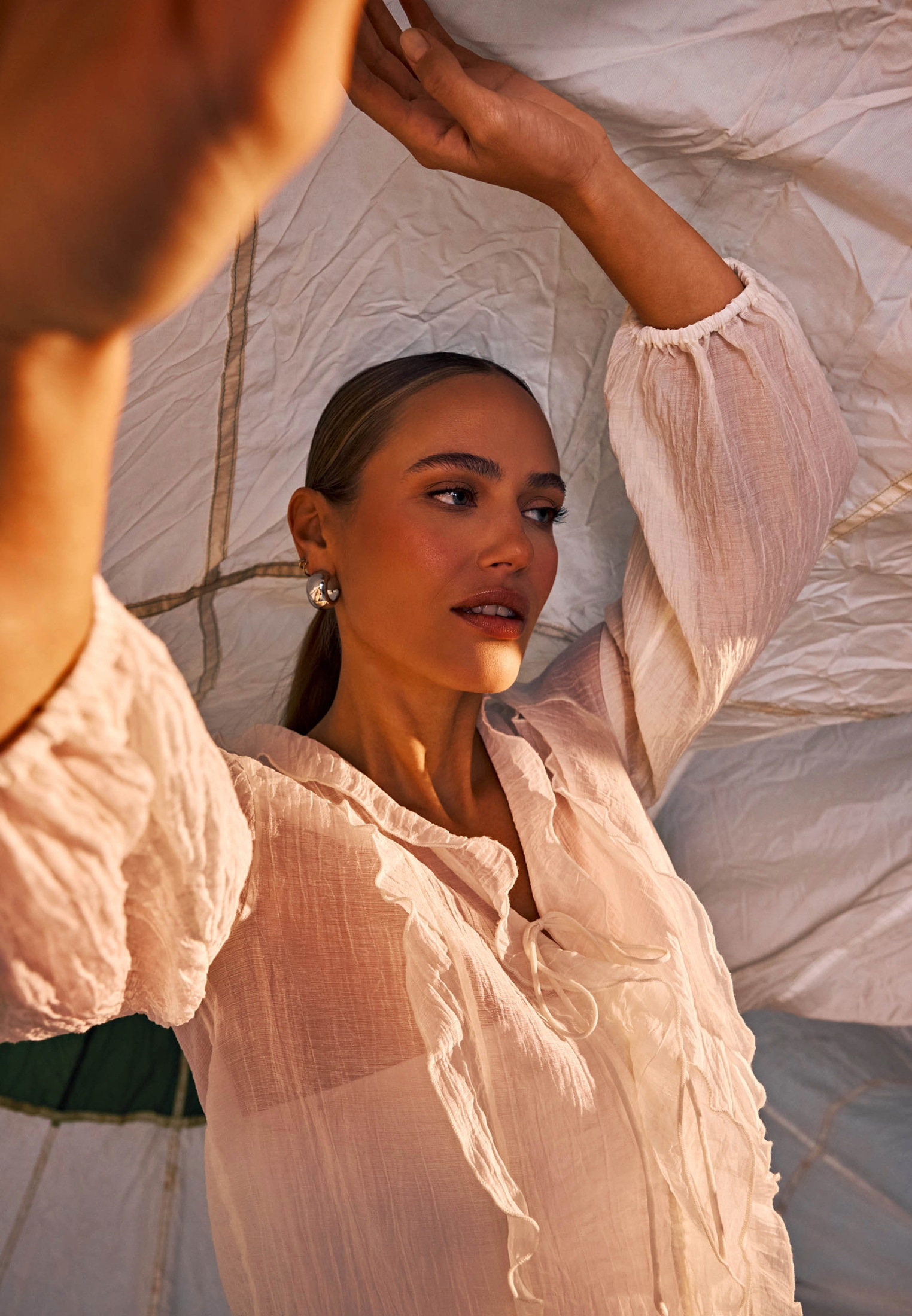 Zero Klassische Bluse »zero Bluse mit Rüschen«