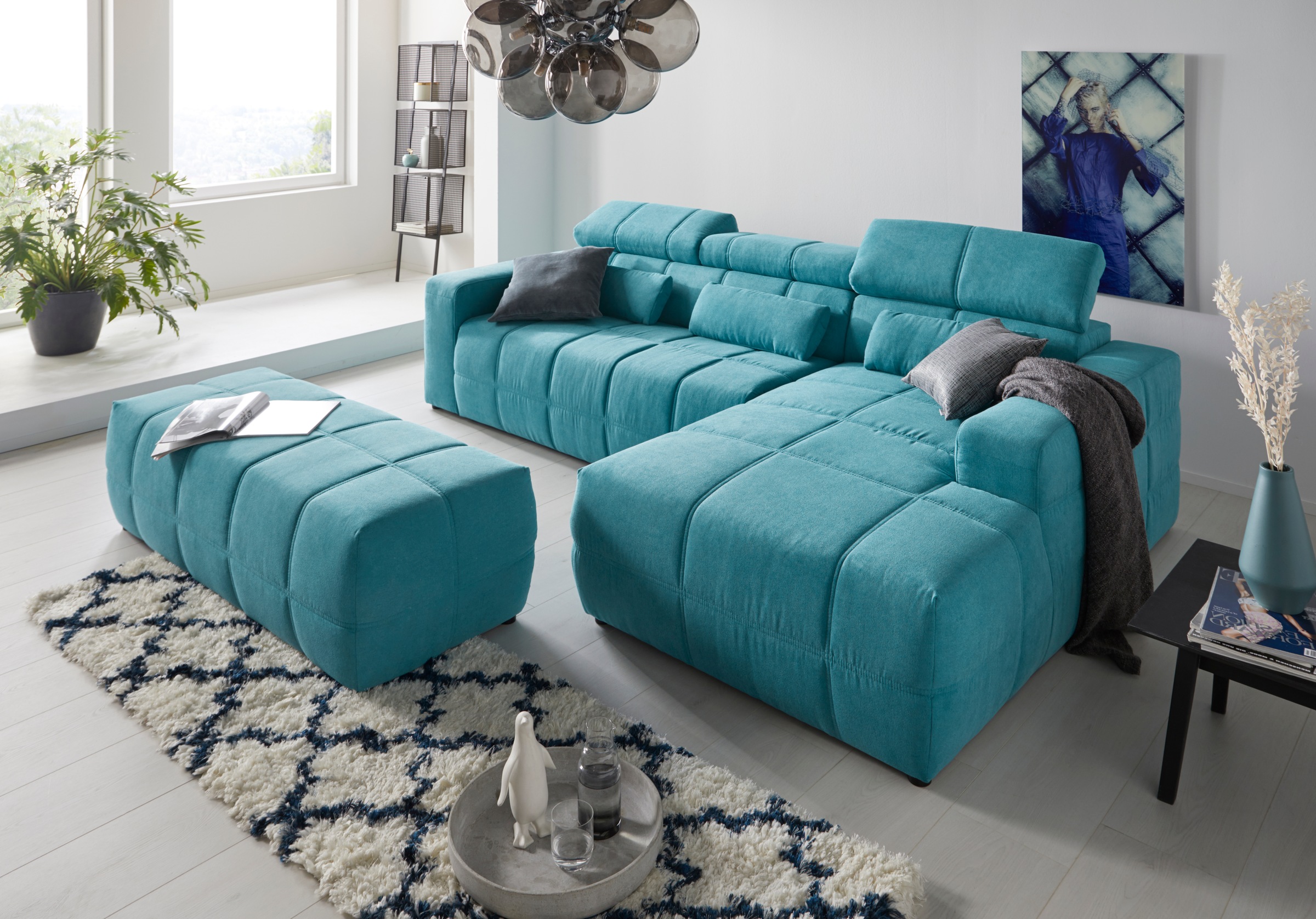 DOMO collection Ecksofa "Brandon große Ausführung B/T/H: 289/177/80 cm, auc günstig online kaufen