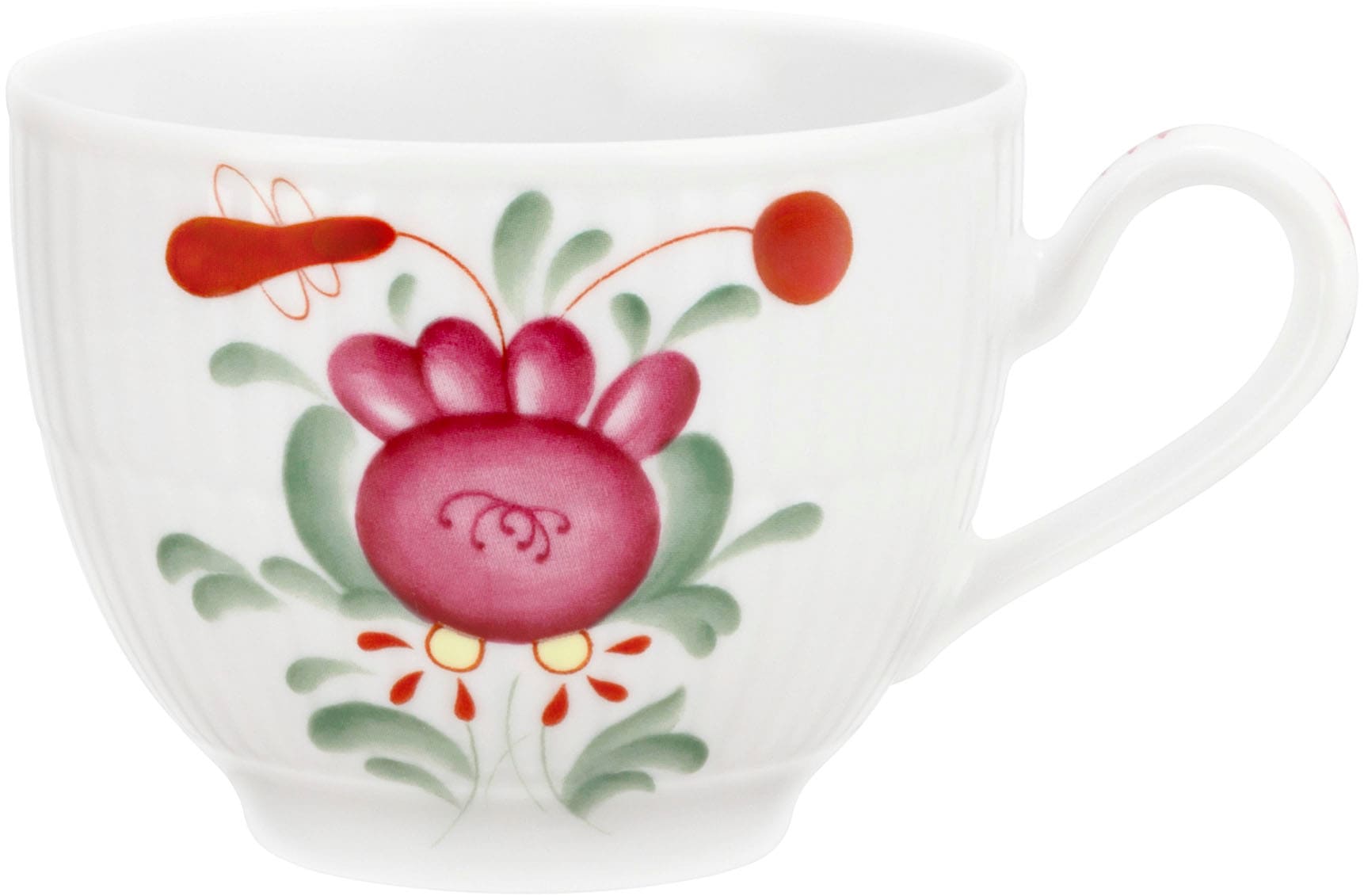 Seltmann Weiden Tasse "Amina Ostfriesenrose" Kaffeetasse aus Porzellan mit Relief