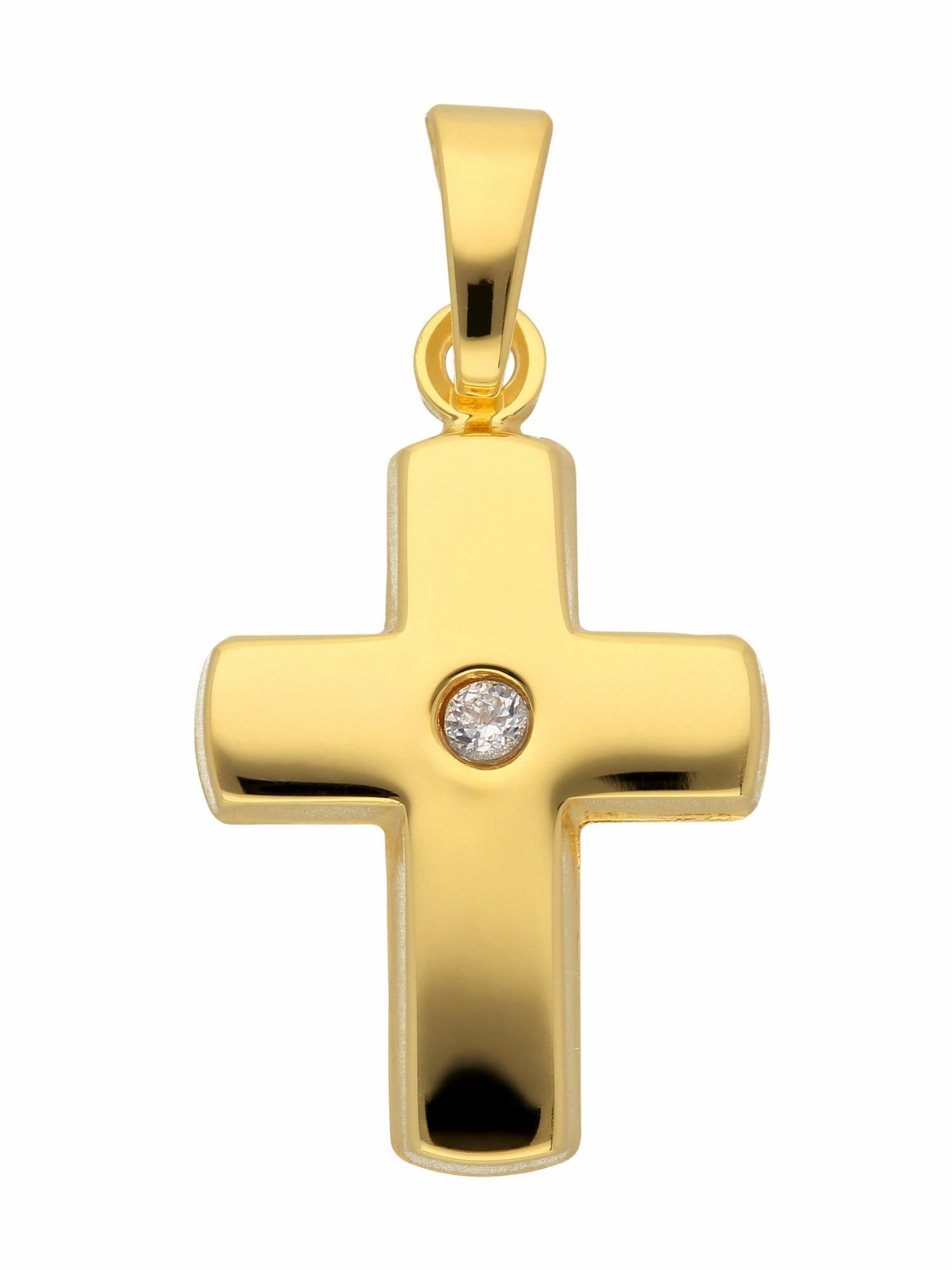 Adelia´s Kettenanhänger »333 Gold Kreuz Anhänger mit Zirkonia«, mit Zirkonia Goldschmuck für Damen & Herren