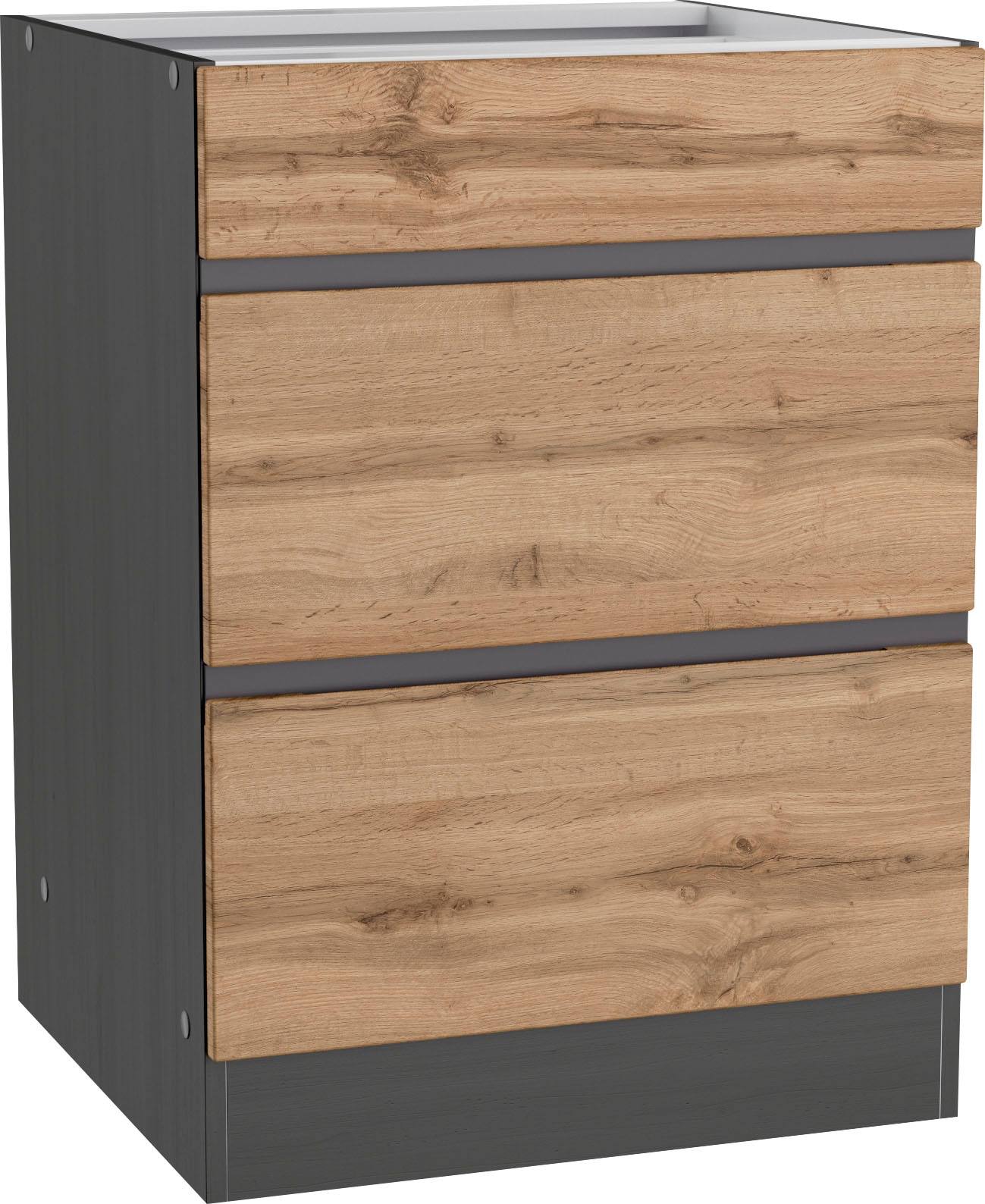 KOCHSTATION Unterschrank »KS-Riesa«, Breite 60 cm, MDF-Fronten