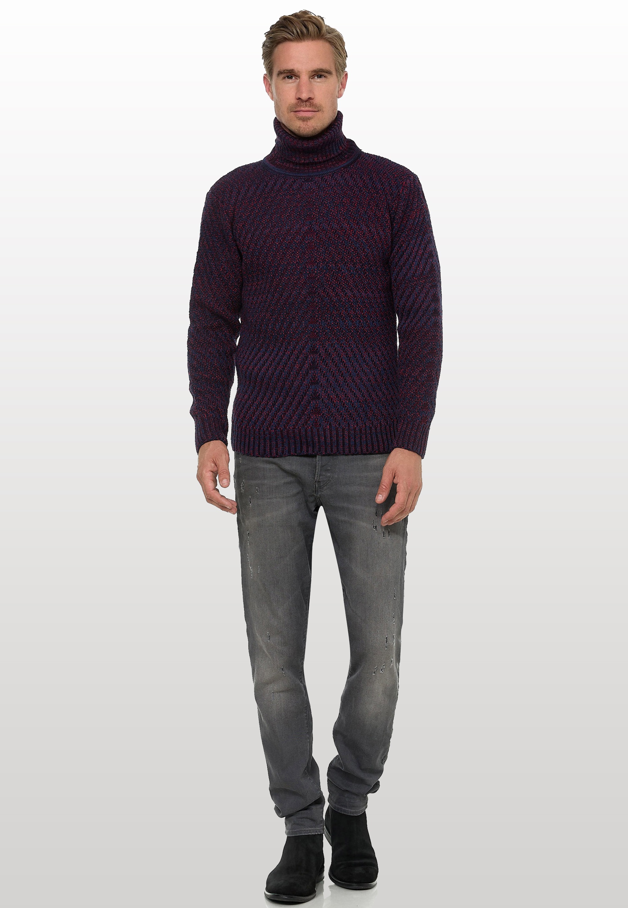 Rusty Neal Strickpullover, im angesagten Kontrast-Design günstig online kaufen