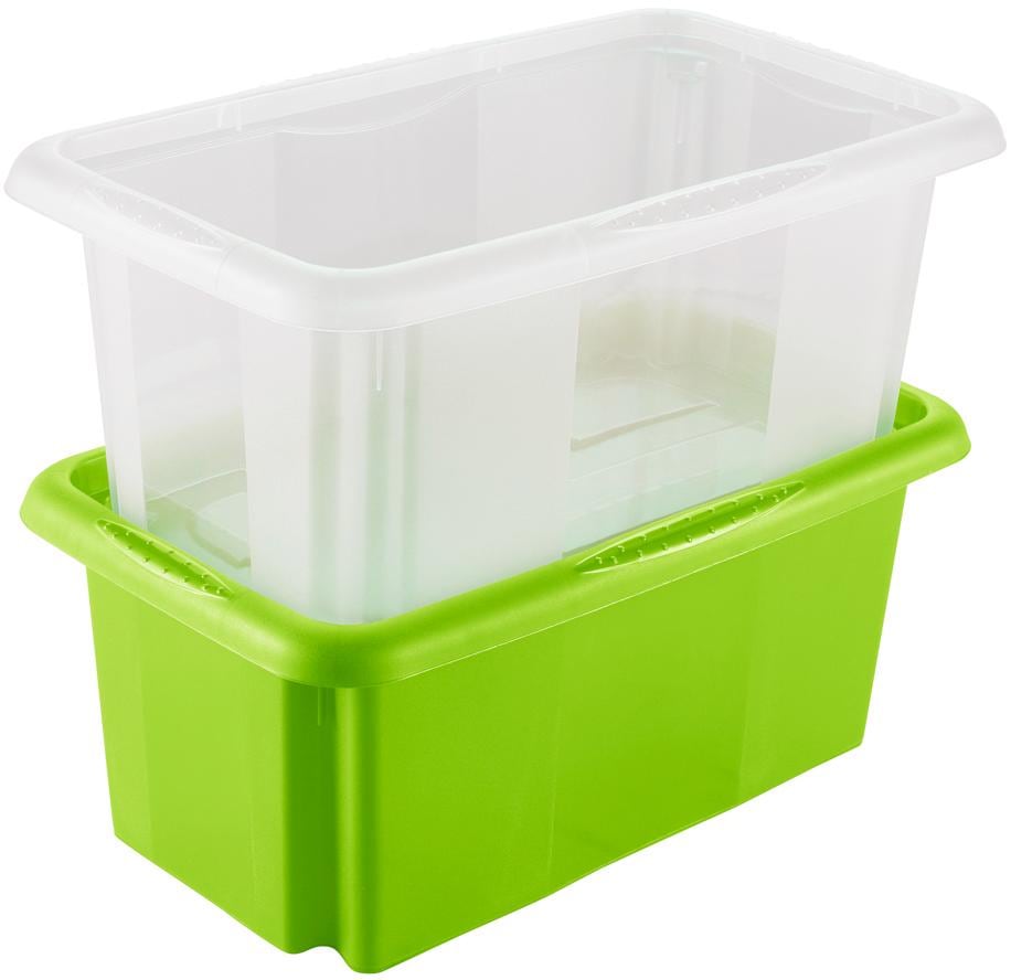 keeeper Organizer »emil«, (Set, 4 St.), Aufbewahrungsbox, 7 L, mit Deckel, hochwertiger Kunststoff