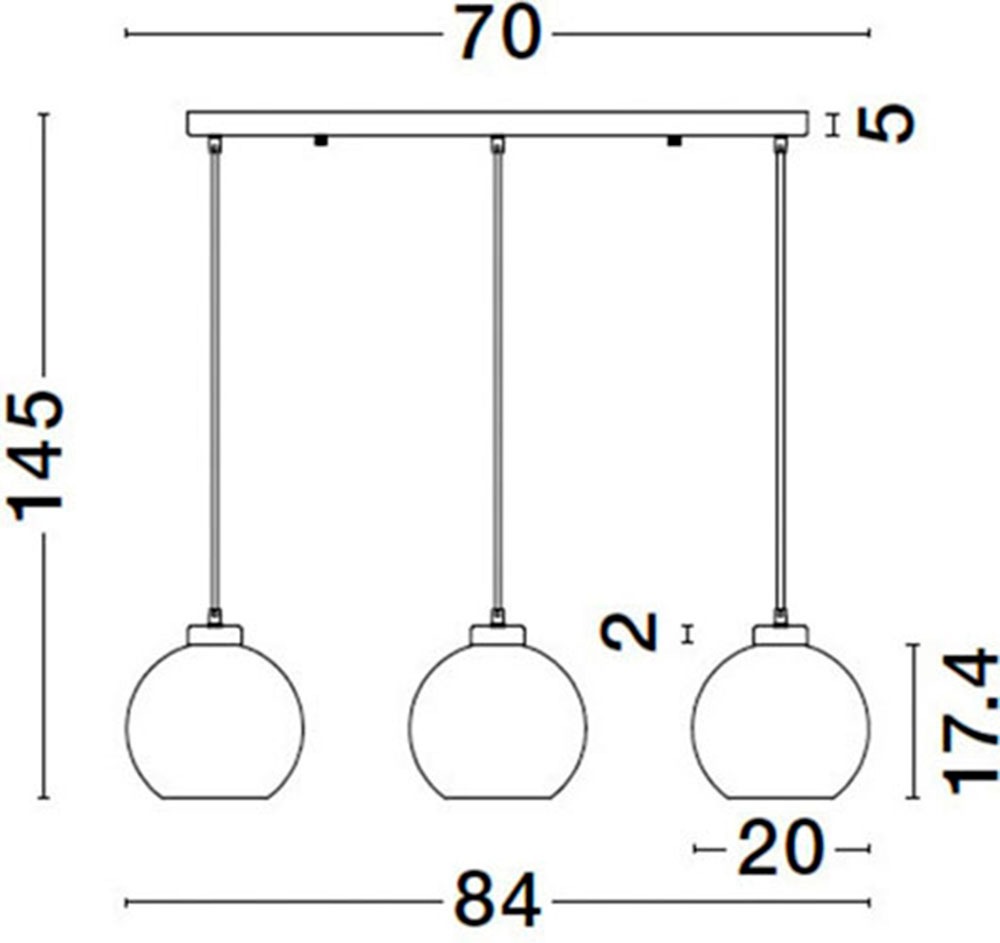 Nova Luce Hängeleuchten »PALMER« E27 1 Stk. Ohne Beleuchtung