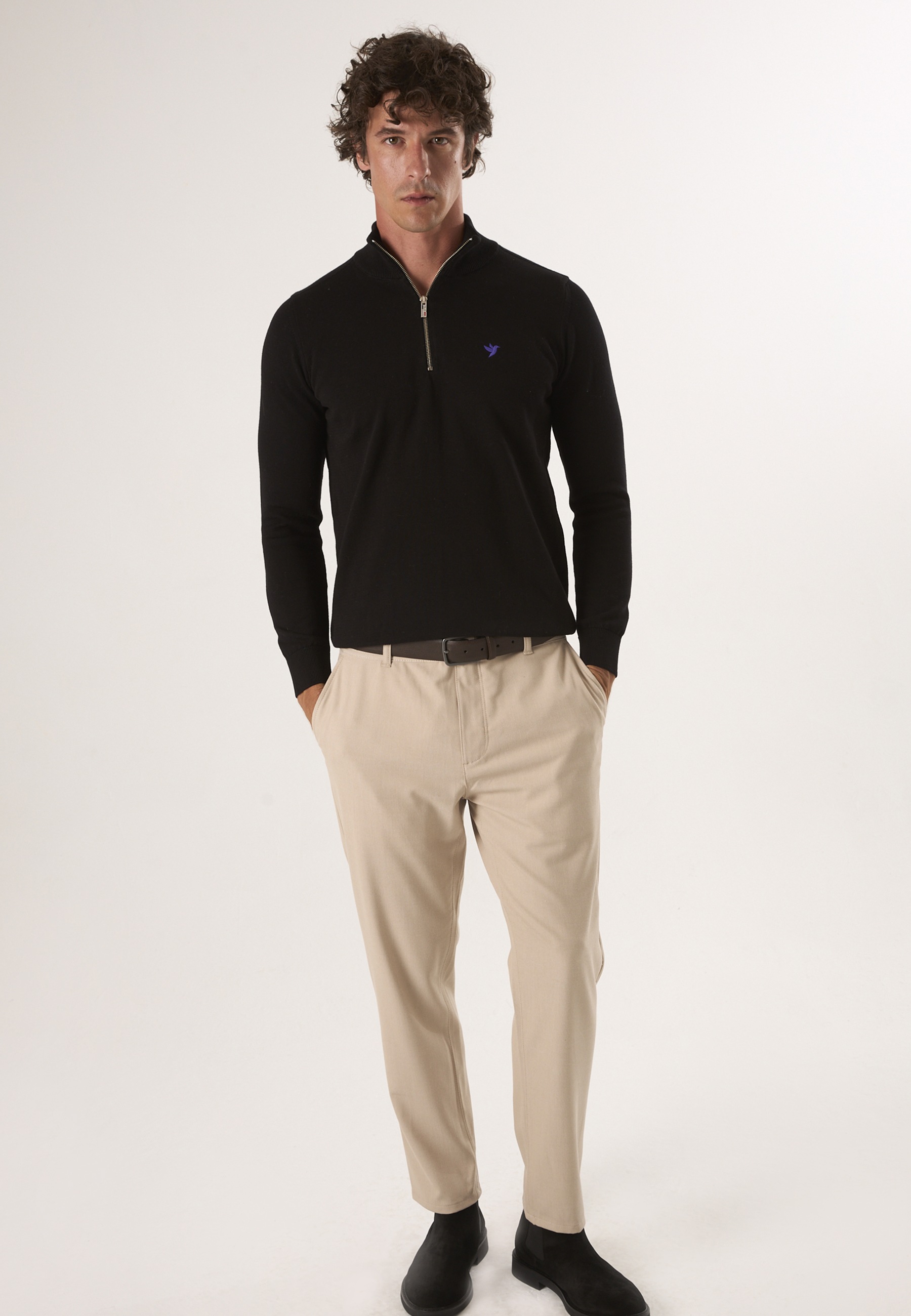 Felix Hardy Stehkragenpullover "Strickpullover mit halbem Reißverschluss" günstig online kaufen