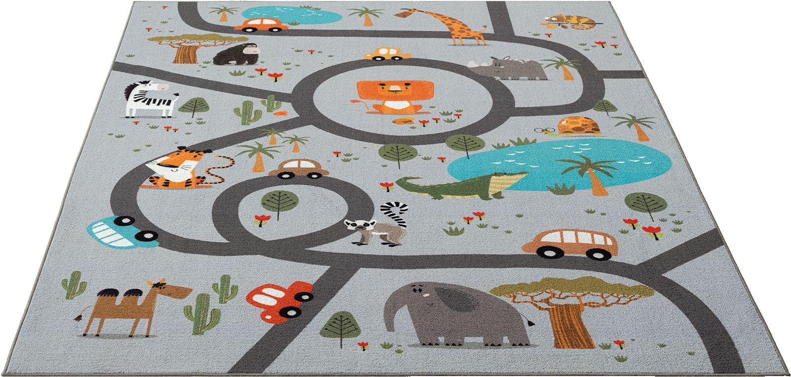 the carpet Teppich »Happy Life«, rund, 4 mm Höhe, Life Kinderzimmer Teppich Spielteppich pflegeleicht