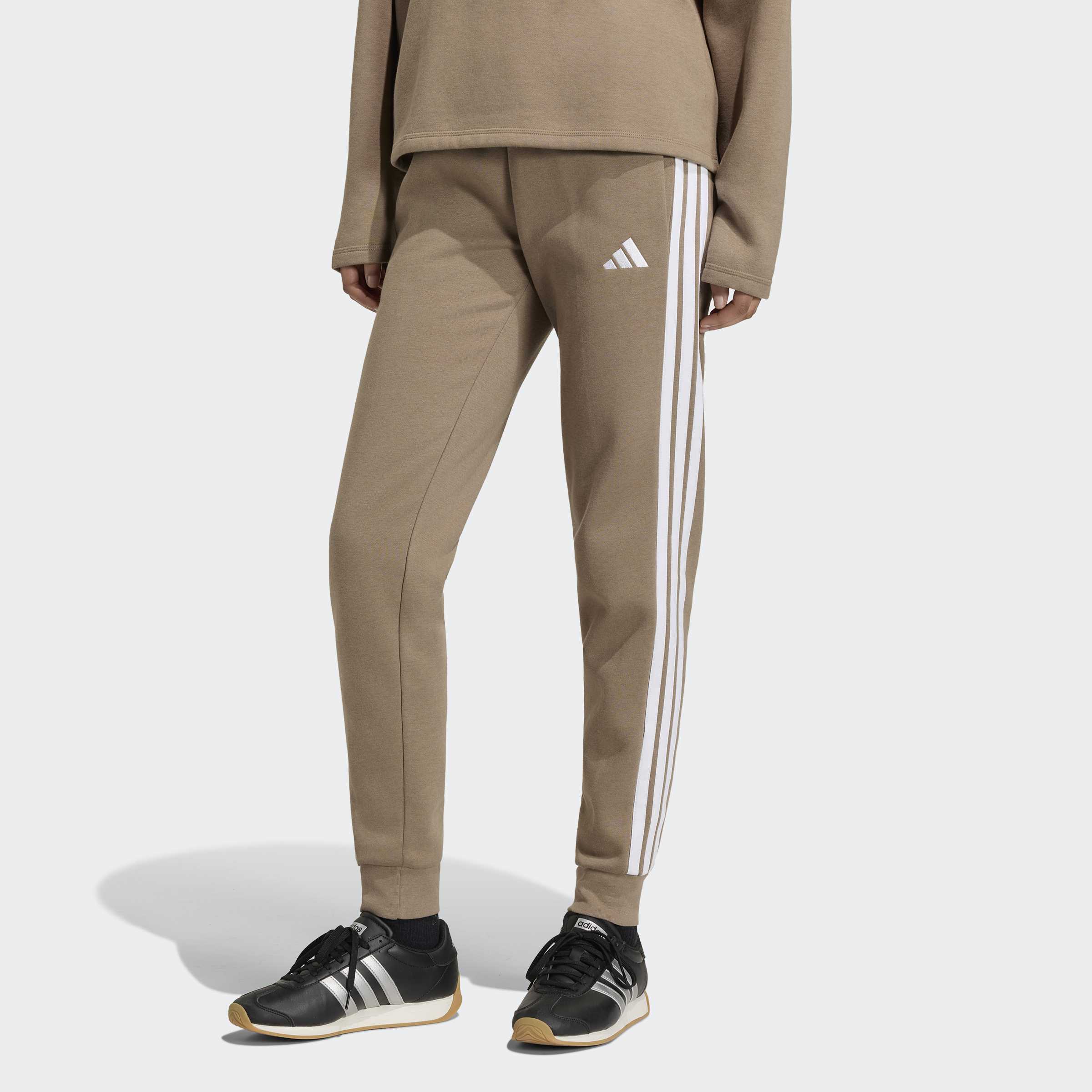 adidas Sportswear Sporthose "ESSENTIALS 3-STREIFEN, SCHMAL GESCHNITTEN" schmal geschnitten, für vielseitige Aktivitäten, aus Baumwollmix