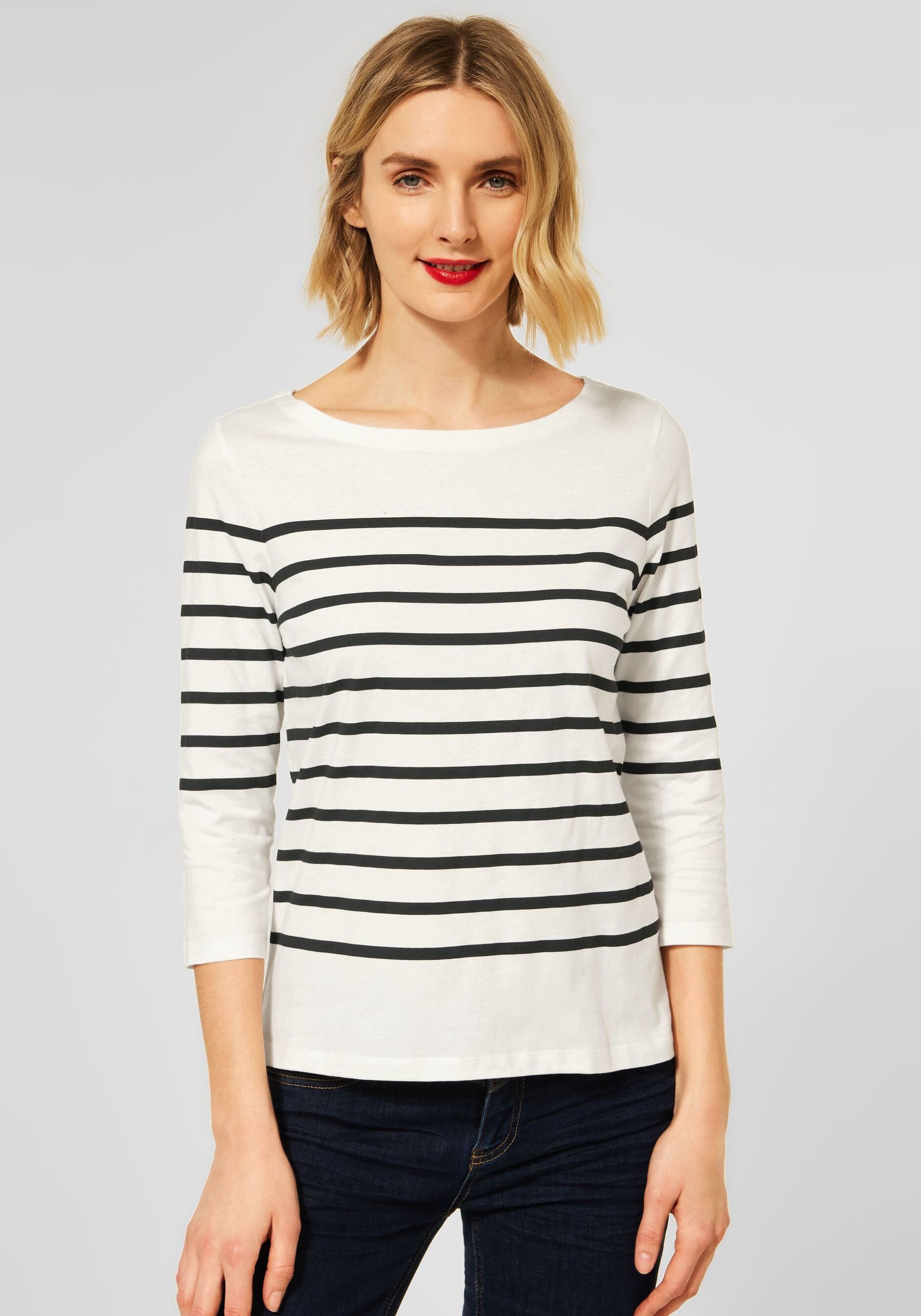 STREET ONE 3/4-Arm-Shirt mit Streifen