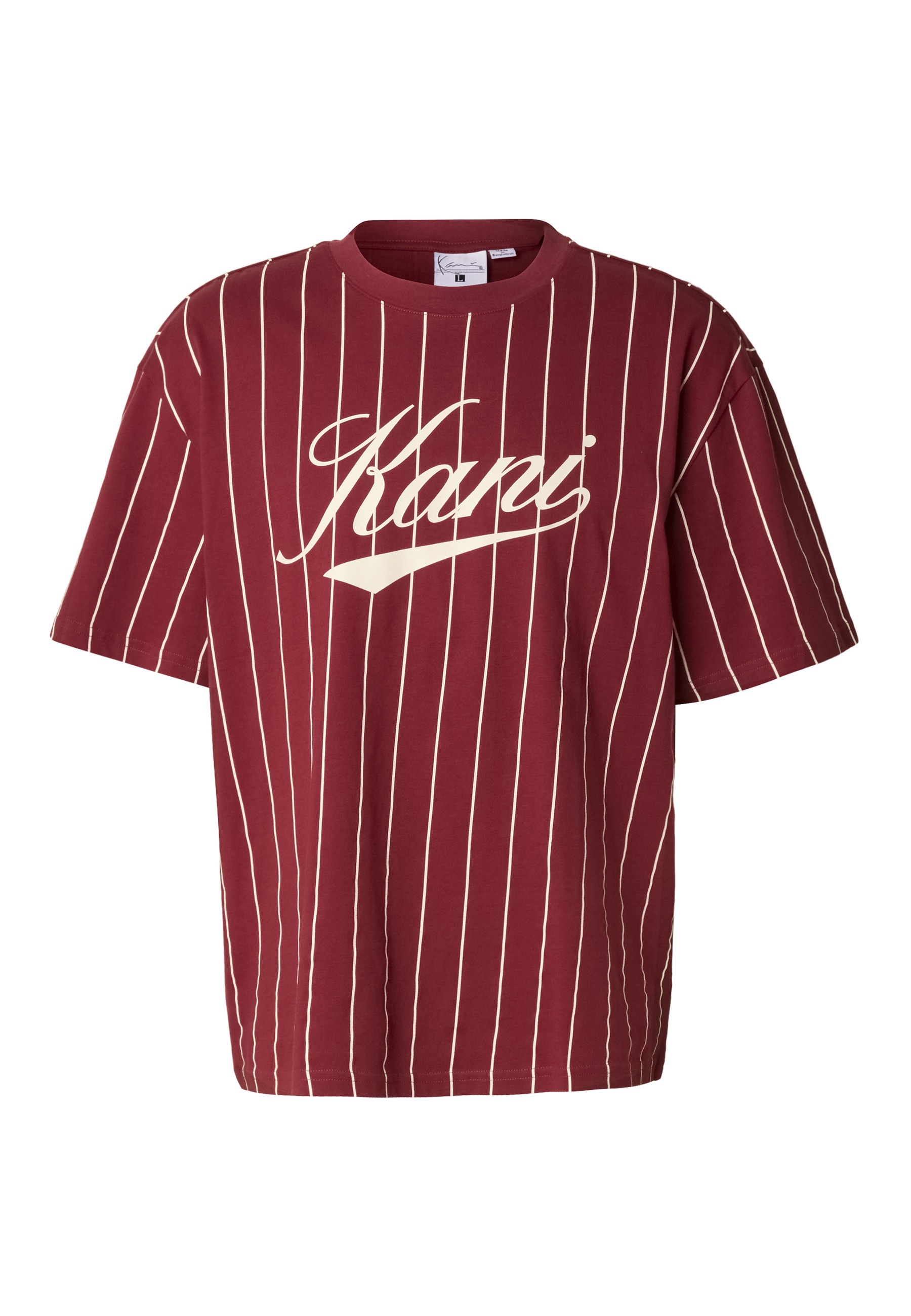 Karl Kani T-Shirt "Karl Kani Cursive Varsity Pinstripe T-Shirt" 1