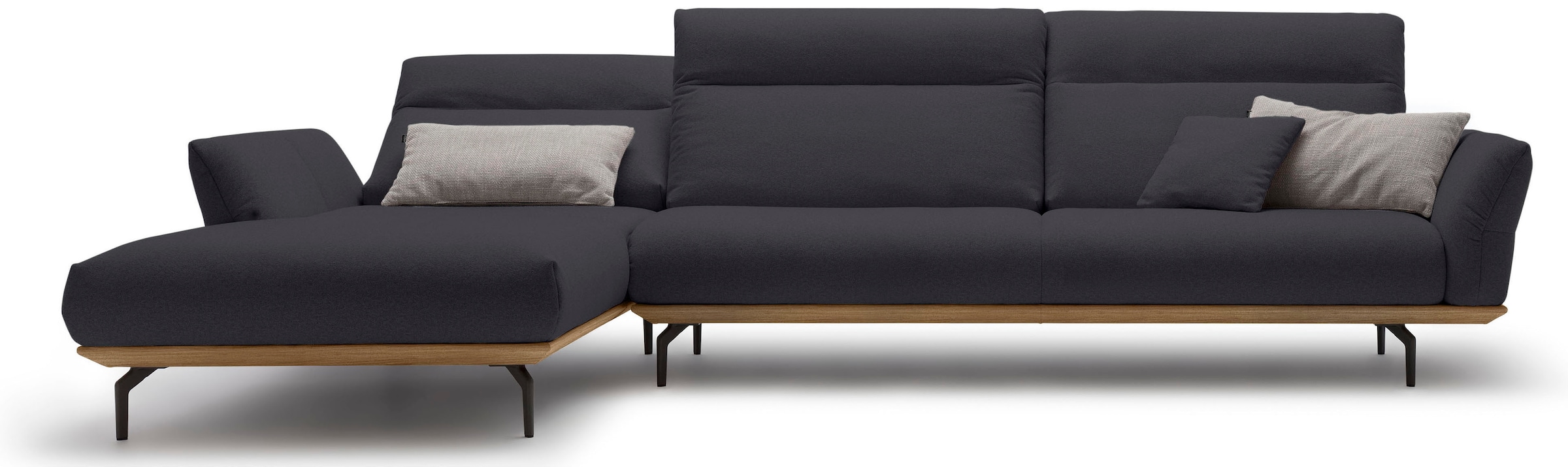 Creation BY ROLF BENZ Ecksofa "CR.460", Sockel in Nussbaum, Winkelfüße in U günstig online kaufen