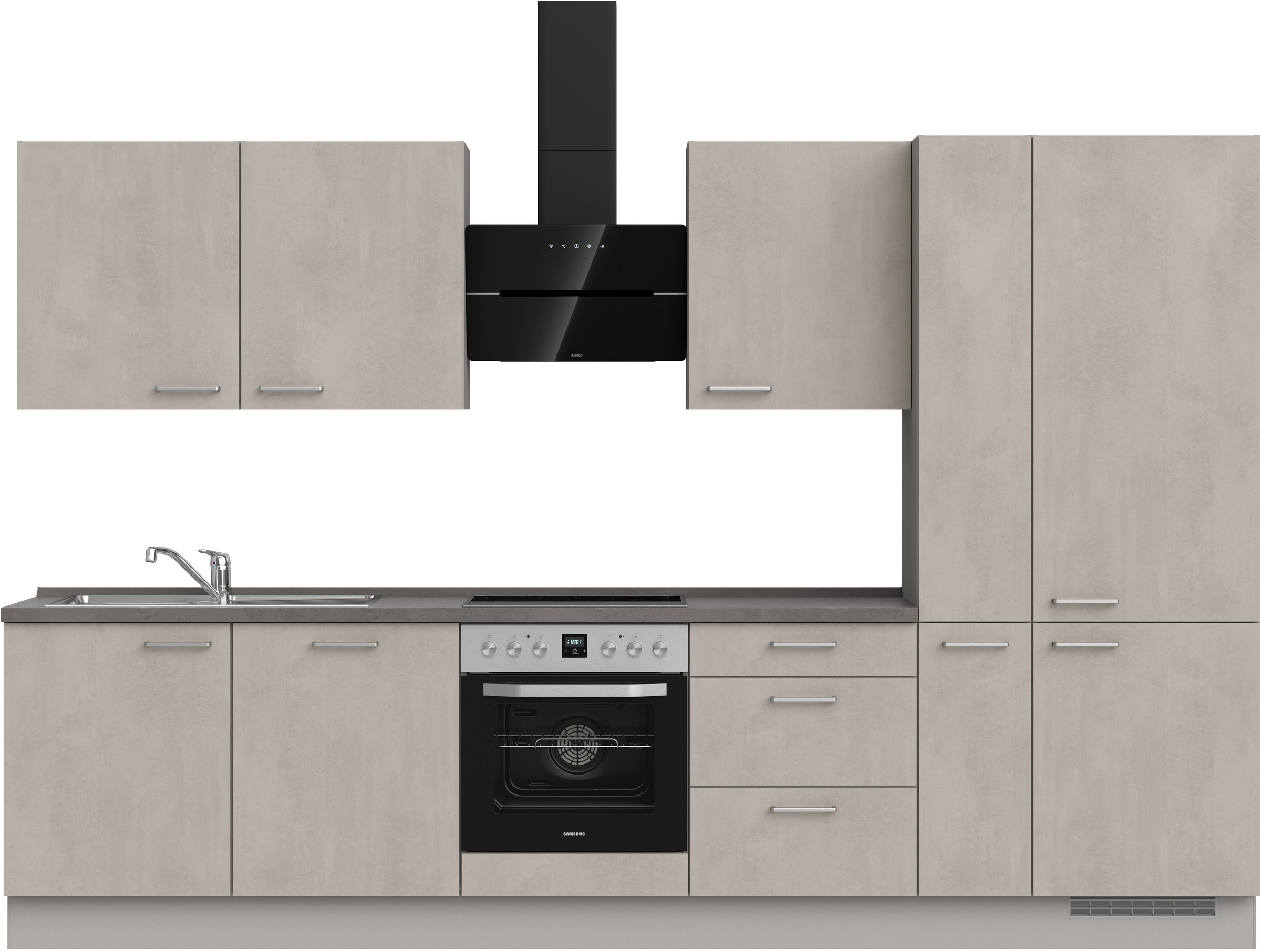 nobilia ""Riva II", NEU: individuell anpassbar mit gratis Profi-Beratung" vormontiert, Breite 330 cm, Ausrichtung wählbar, wahlw. mit E-Geräten