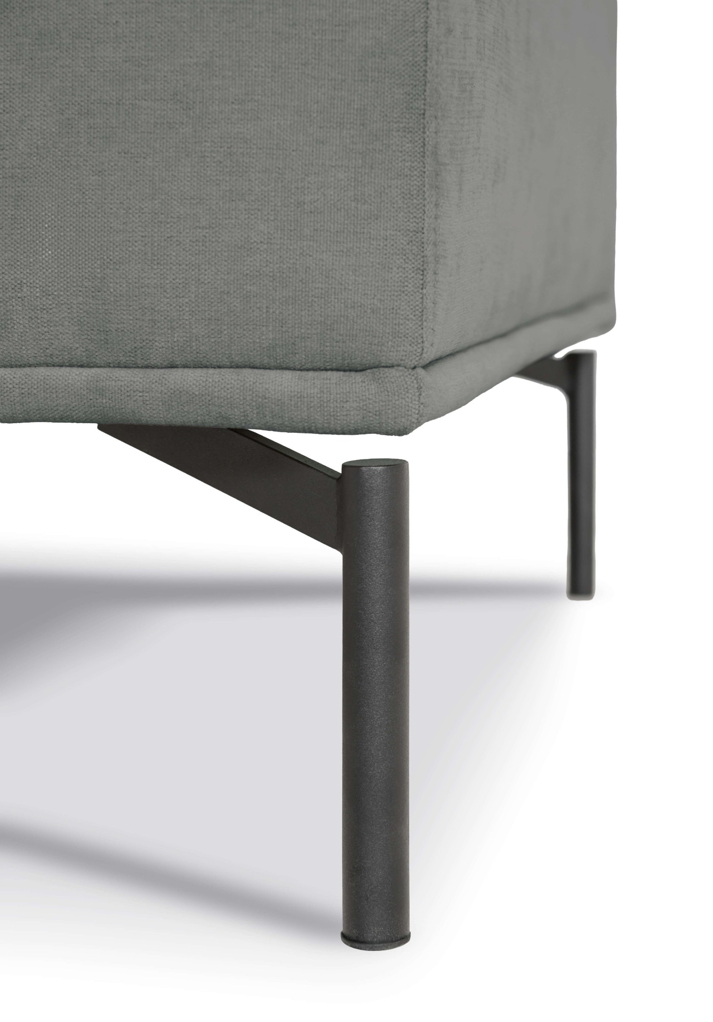 OTTO home Ecksofa »Nennor, weiches Chenille« Breite 278 cm, Wellenunterfederung, schwarze Metallfüße