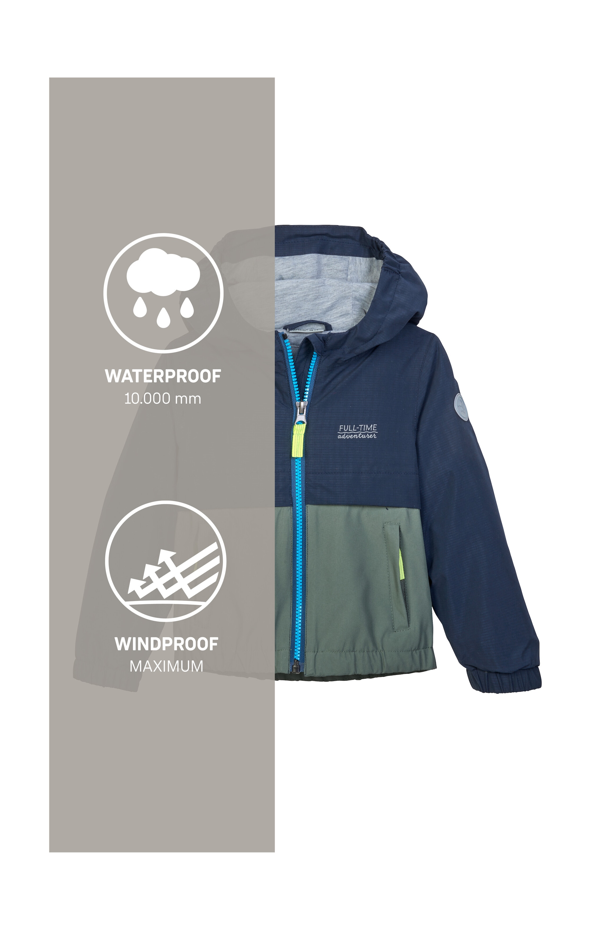 first instinct by killtec Funktionsjacke »FIOS 7 MNS JCKT«, Wasserdichte Kinderjacke mit Colourblock-Design und PFAS-frei