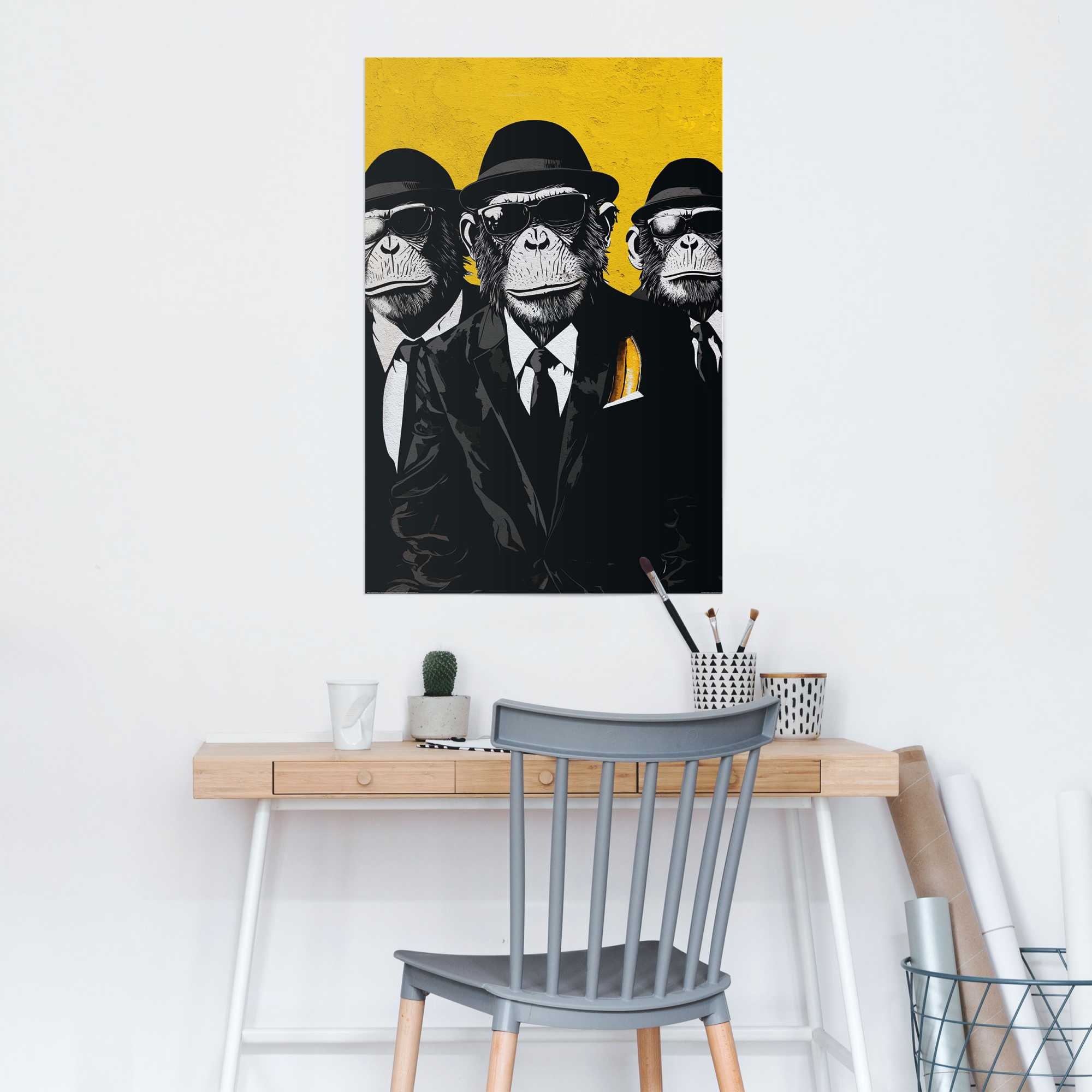 Reinders! Poster »Gangster Brothers«, Teenager Zimmer - Schwarz - 150 gr. Papier - Tiere - 61x91,5 cm