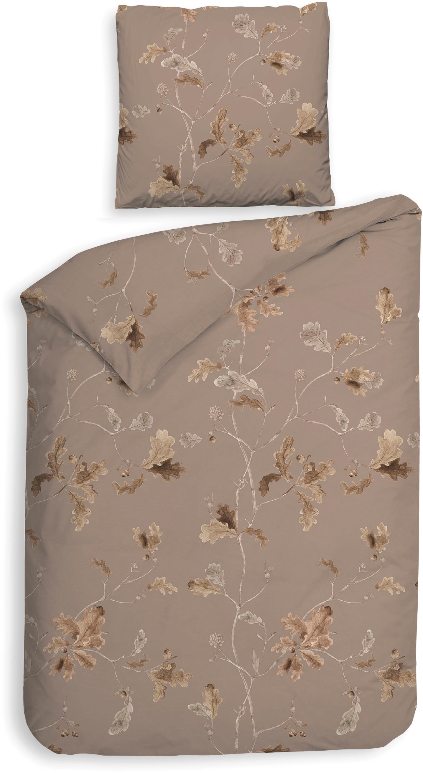 Heckett & Lane Bettwäsche "Bronco" 2 Stk. tlg. Blätter Design, hochwertiges günstig online kaufen