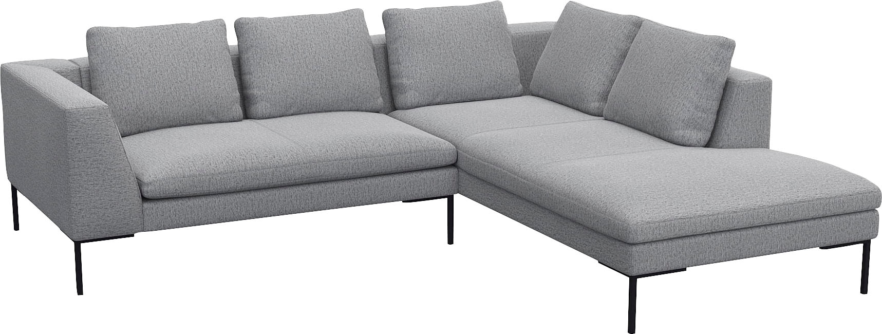 FLEXLUX Ecksofa »Loano, superbequemer Sitzkomfort durch Kaltschaum im Sitz, L-Form«, modernes Sofa, frei im Raum stellbar, lose Kissen, hoher Fuß