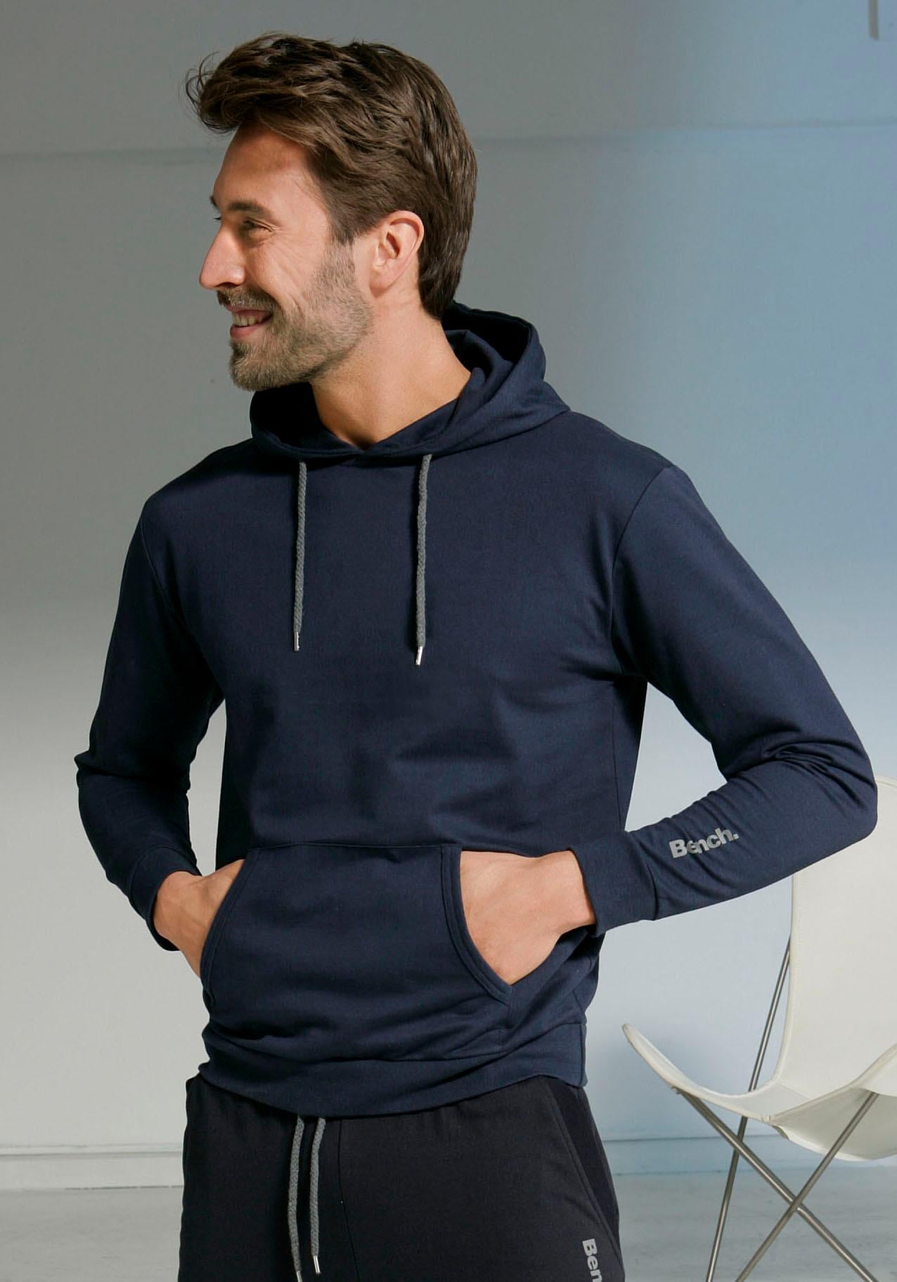 Bench. Loungewear Hoodie, Langarm, Sweatshirt mit Rundhals und Kapuze, Baumwollmischung