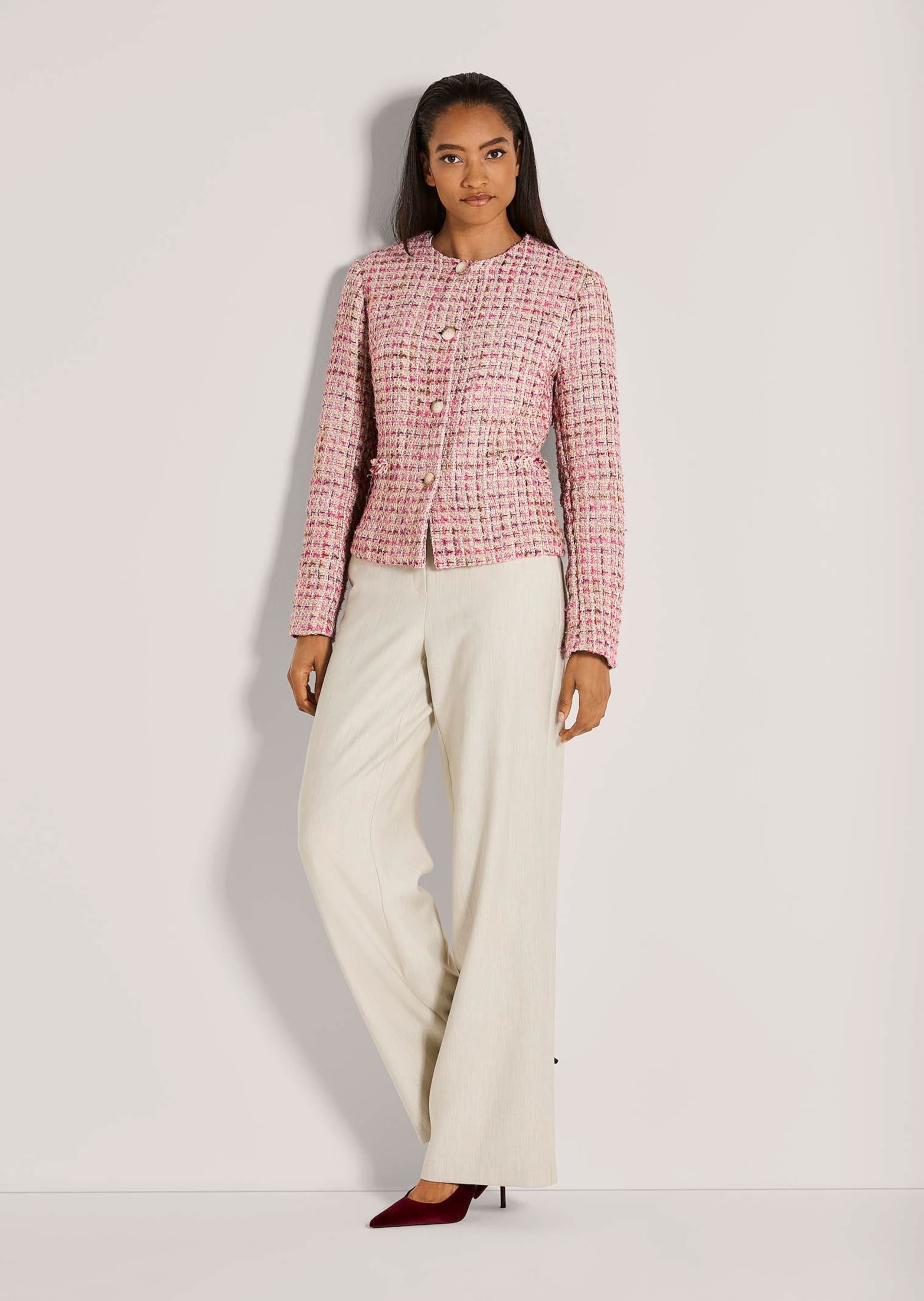 MADELEINE Jackenblazer »Tweed-Blazer Eleganter Businessblazer mit Hornknöpfen«