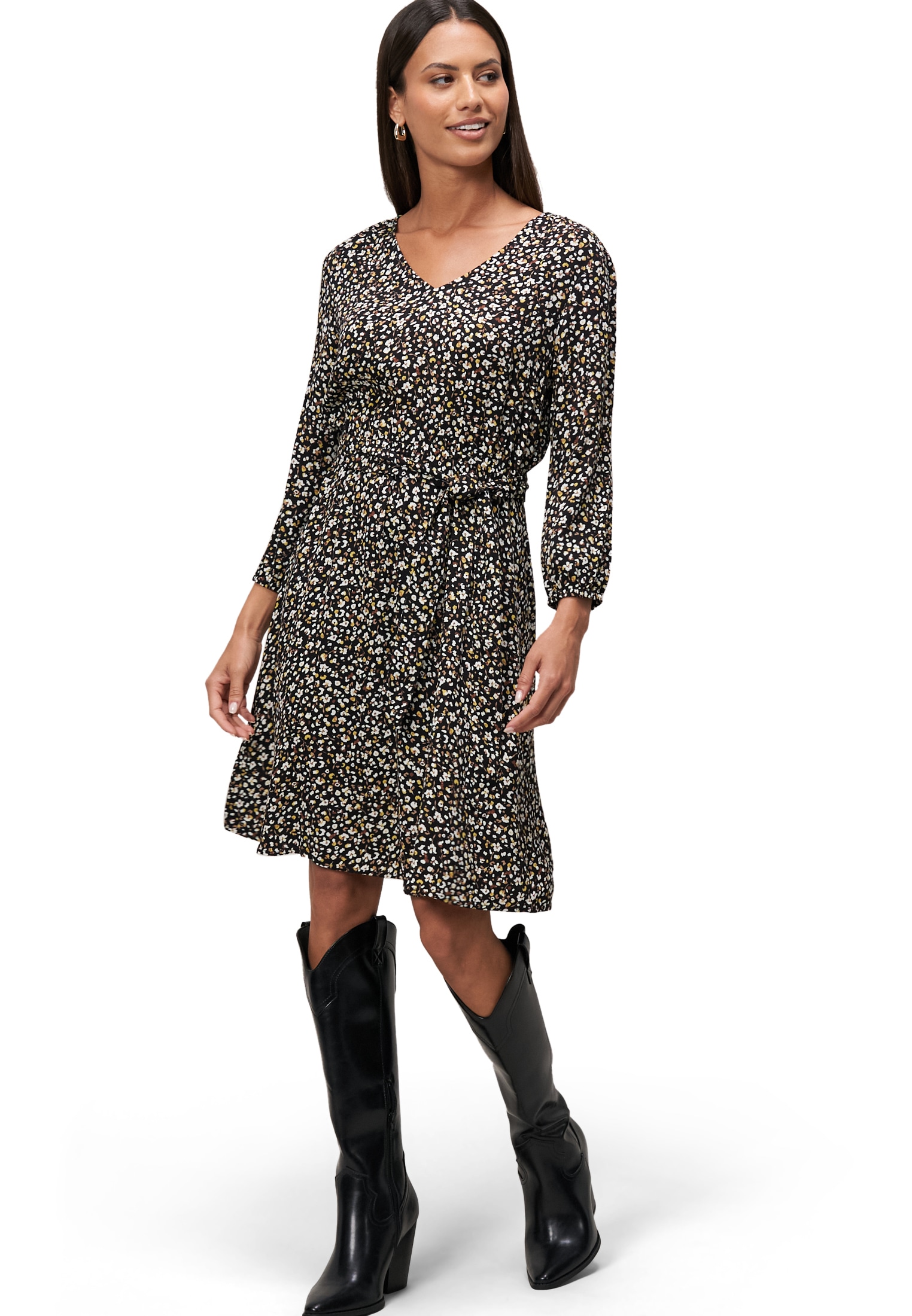 Zero Minikleid »zero Minikleid mit Blumendruck«, Gürtel