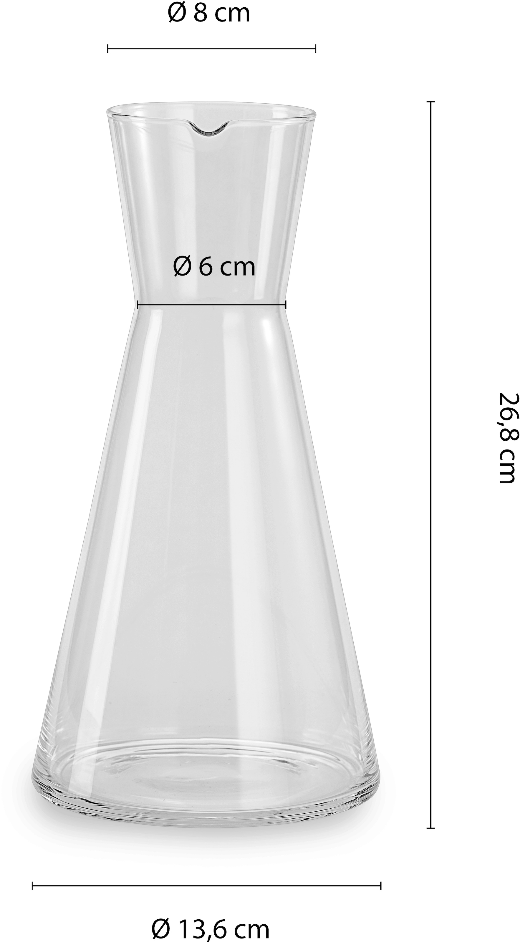 ECHTWERK Wasserkaraffe »Universalkaraffe im 2er Set«, (Set, 2 tlg.), Großzügiges Fassungsvermögen von 1500 ml