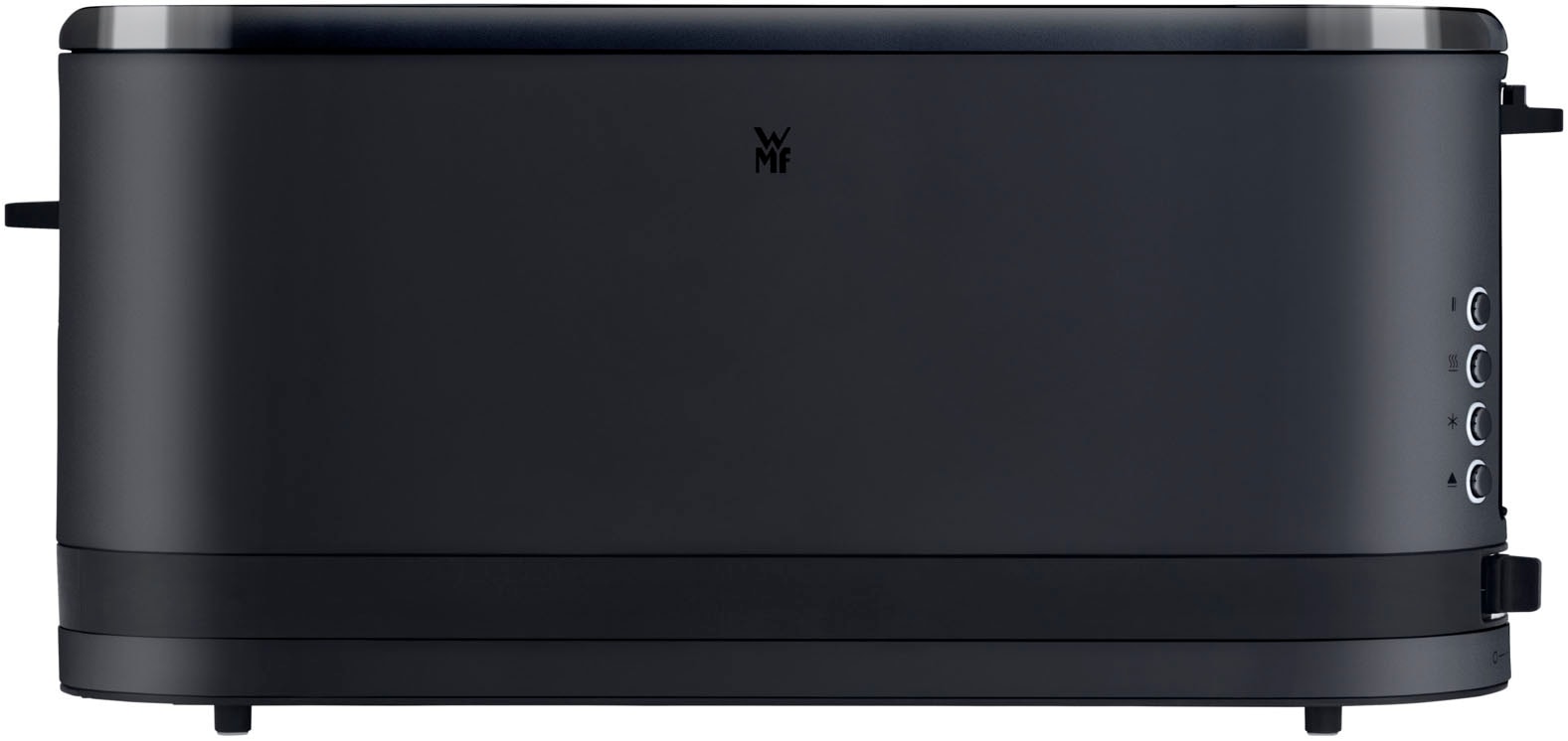 WMF Toaster »KÜCHENminis Deep Black, Lanschlitztoaster, mit Brötchenaufsatz«, 1 langer Schlitz, für 2 XXL-Toastscheiben, 900 W, 7 variable Bräunungsstufen, Brotzentrierung, Krümelschublade