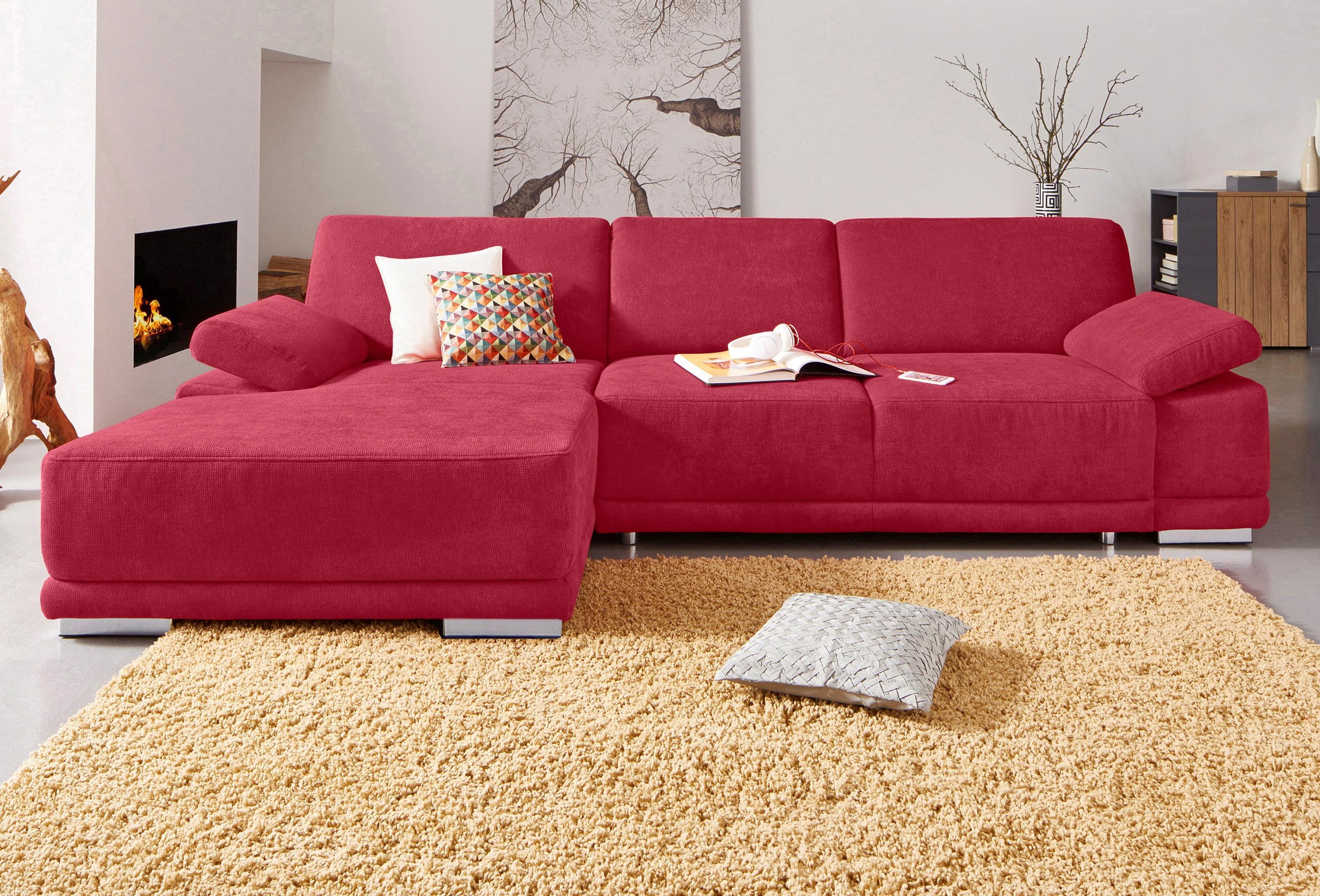 sit&more Ecksofa "Coria L-Form" mit XL-Recamiere, wahlweise mit Schlaffunktion