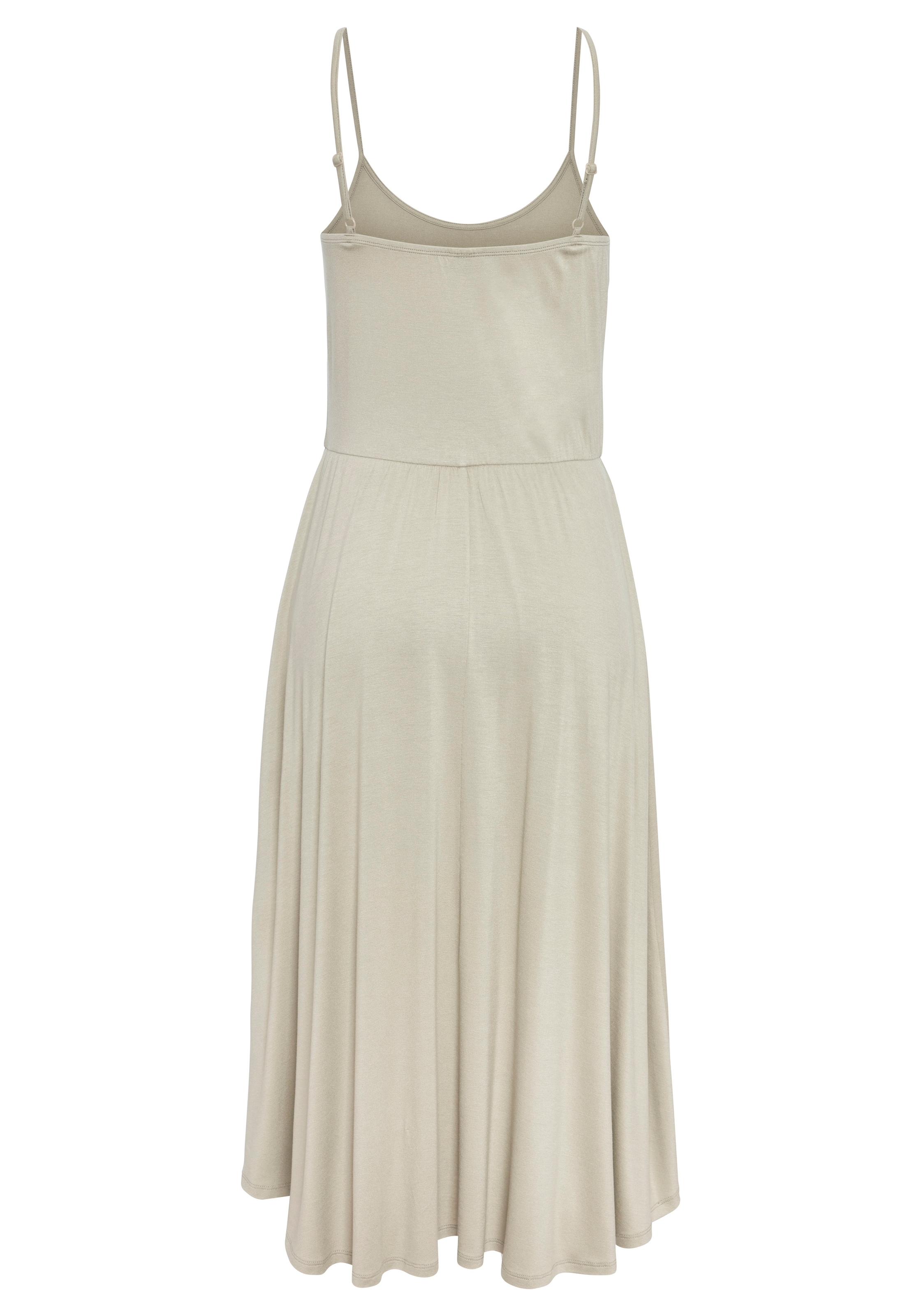 LASCANA Midikleid »mit integrierter Shorts und seitlicher Tasche« Leichtes Jerseykleid, Trägerkleid, Strandkleid, Stretchkleid